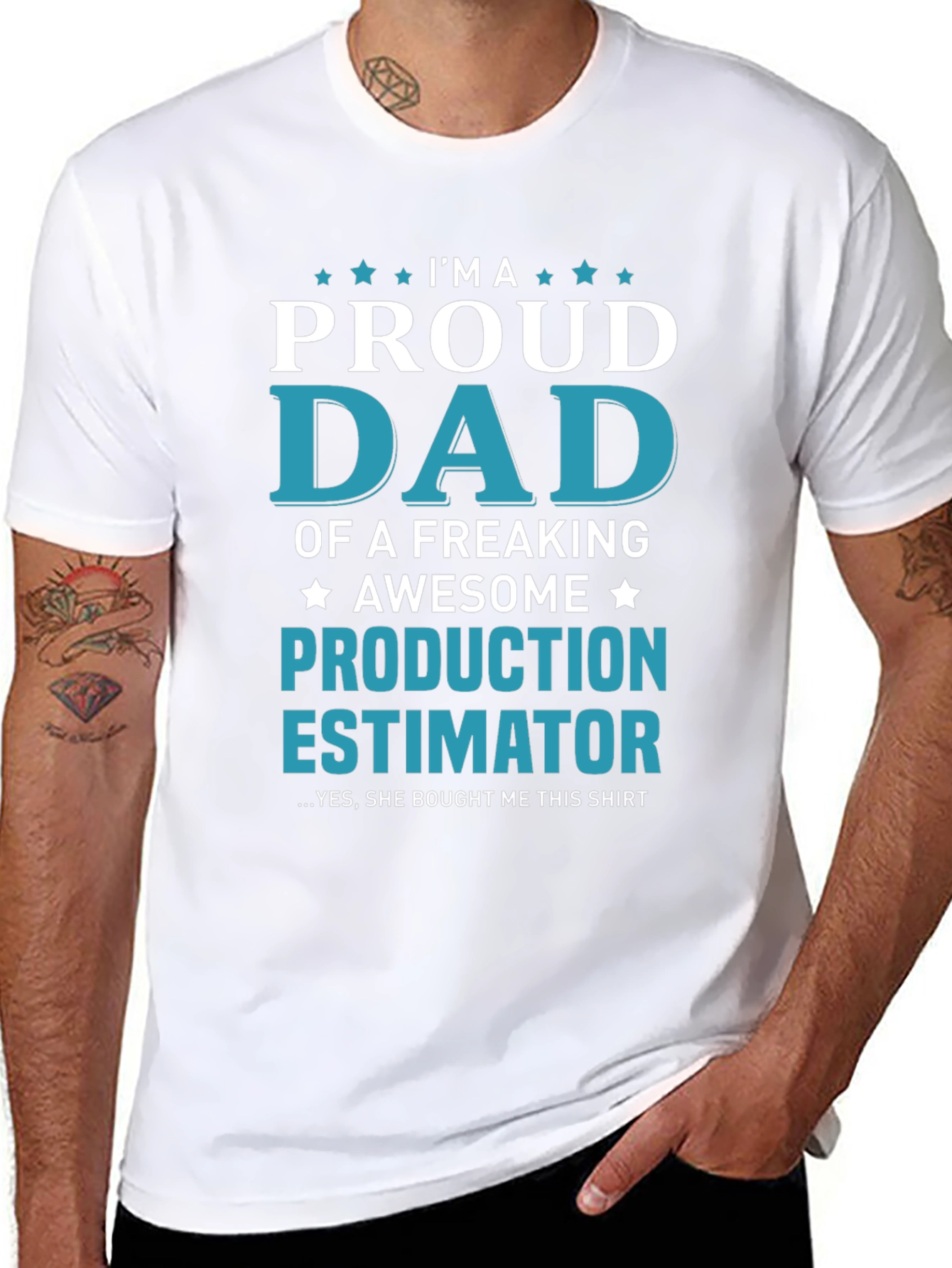 Proud Dad Production Estimator Graphic T-Shirt