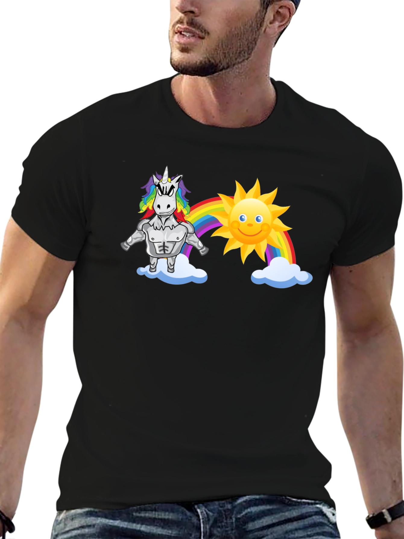 Unicorn Rainbow Muscle T-Shirt