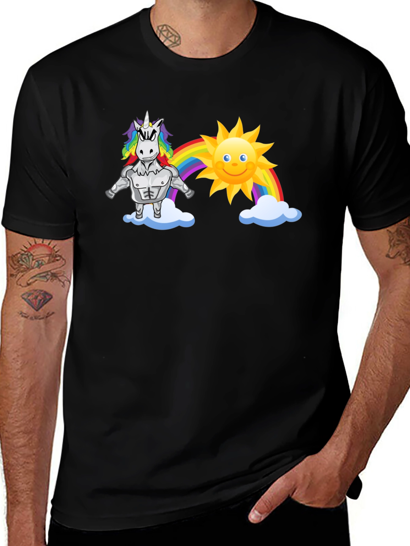 Unicorn Rainbow Muscle T-Shirt