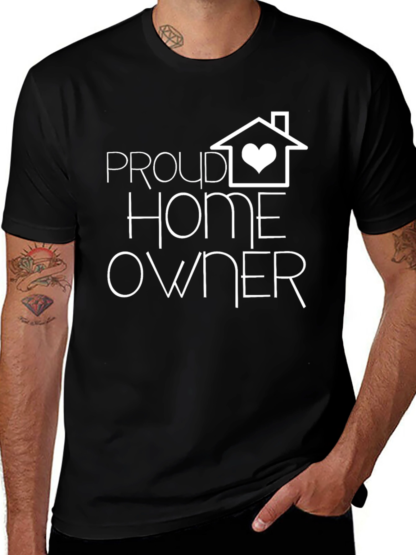 Proud Homeowner Graphic Tee - Black