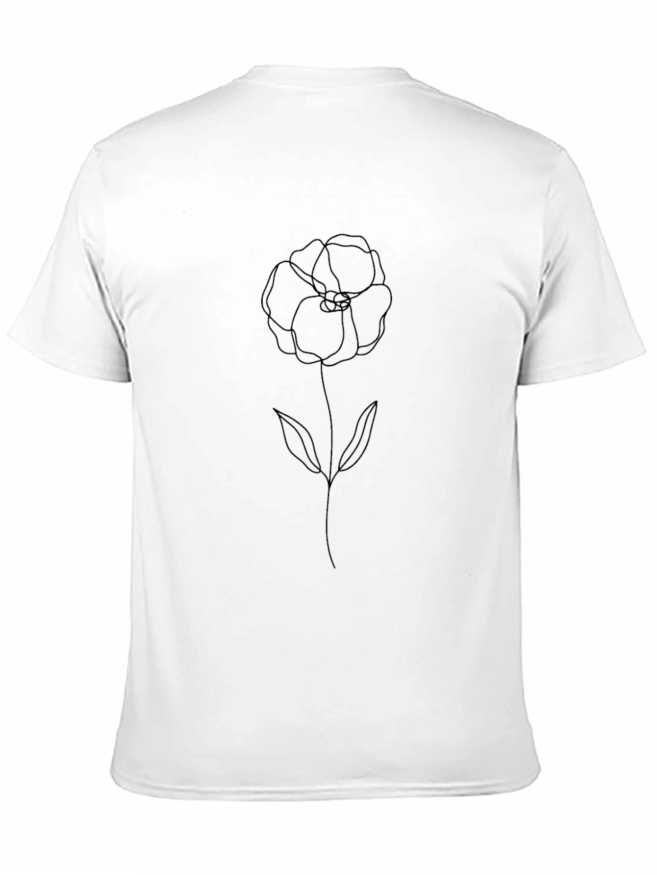 Minimalist Flower T-Shirt - Soft Cotton Blend