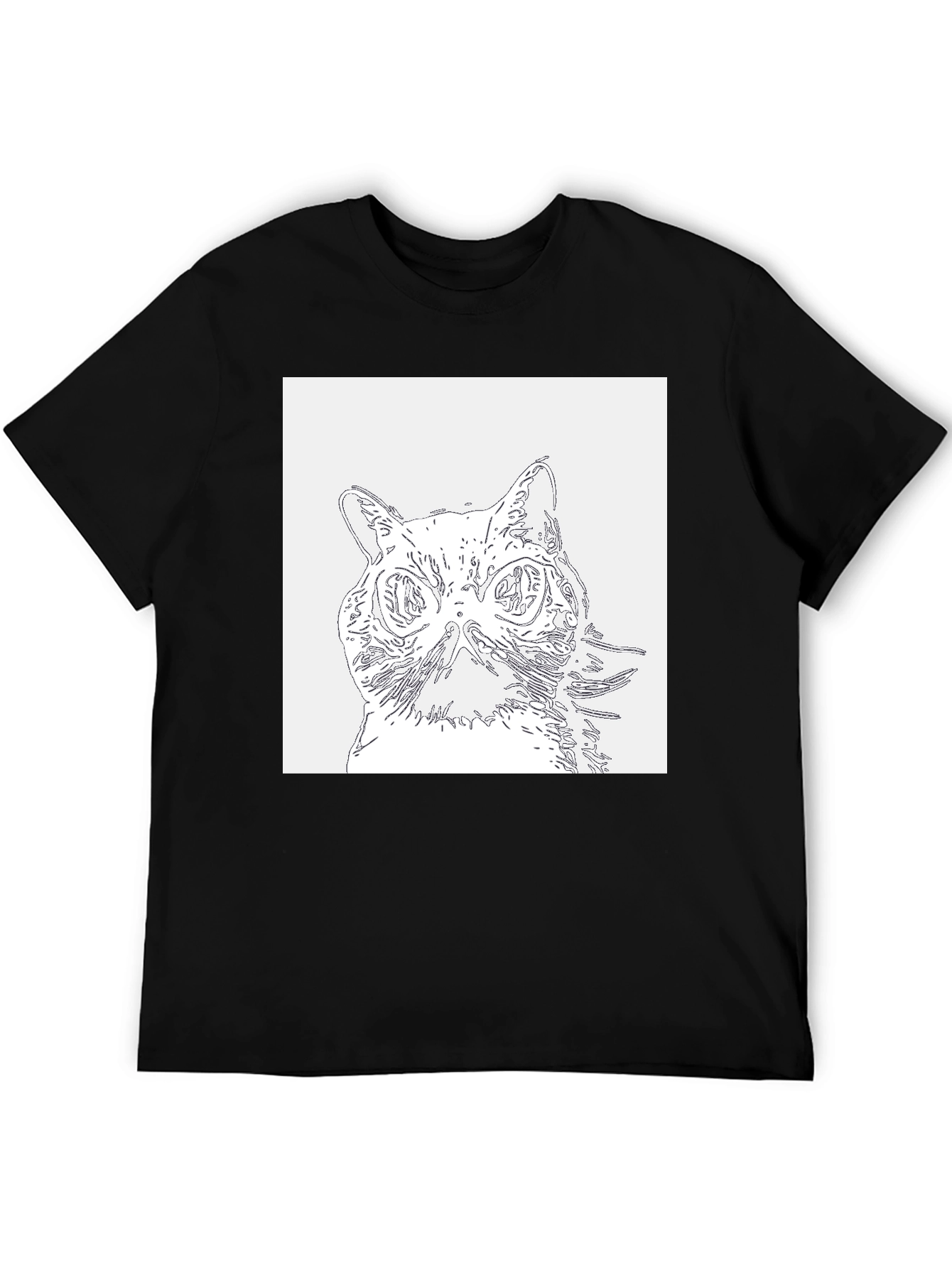 Cool Cat Graphic T-Shirt - Black
