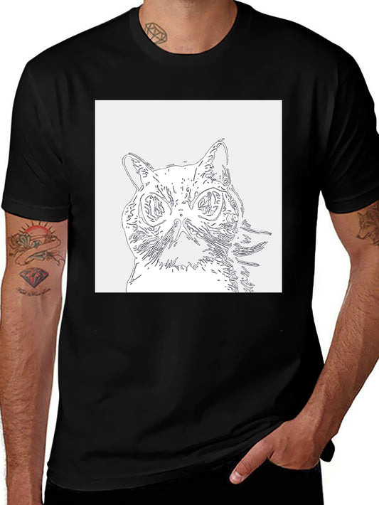Cool Cat Graphic T-Shirt - Black