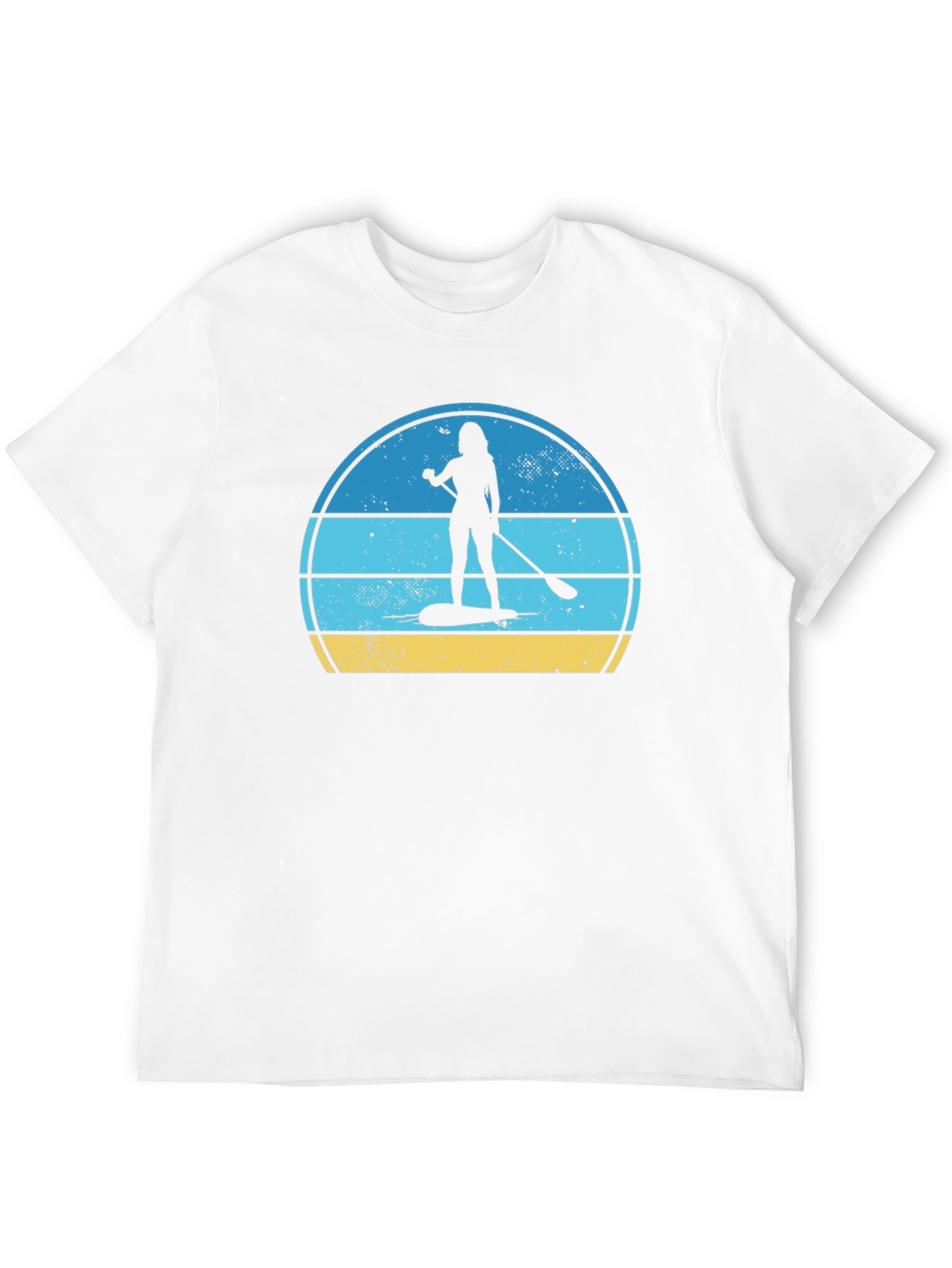 Paddle Boarder Graphic Tee - Retro Summer Vibe