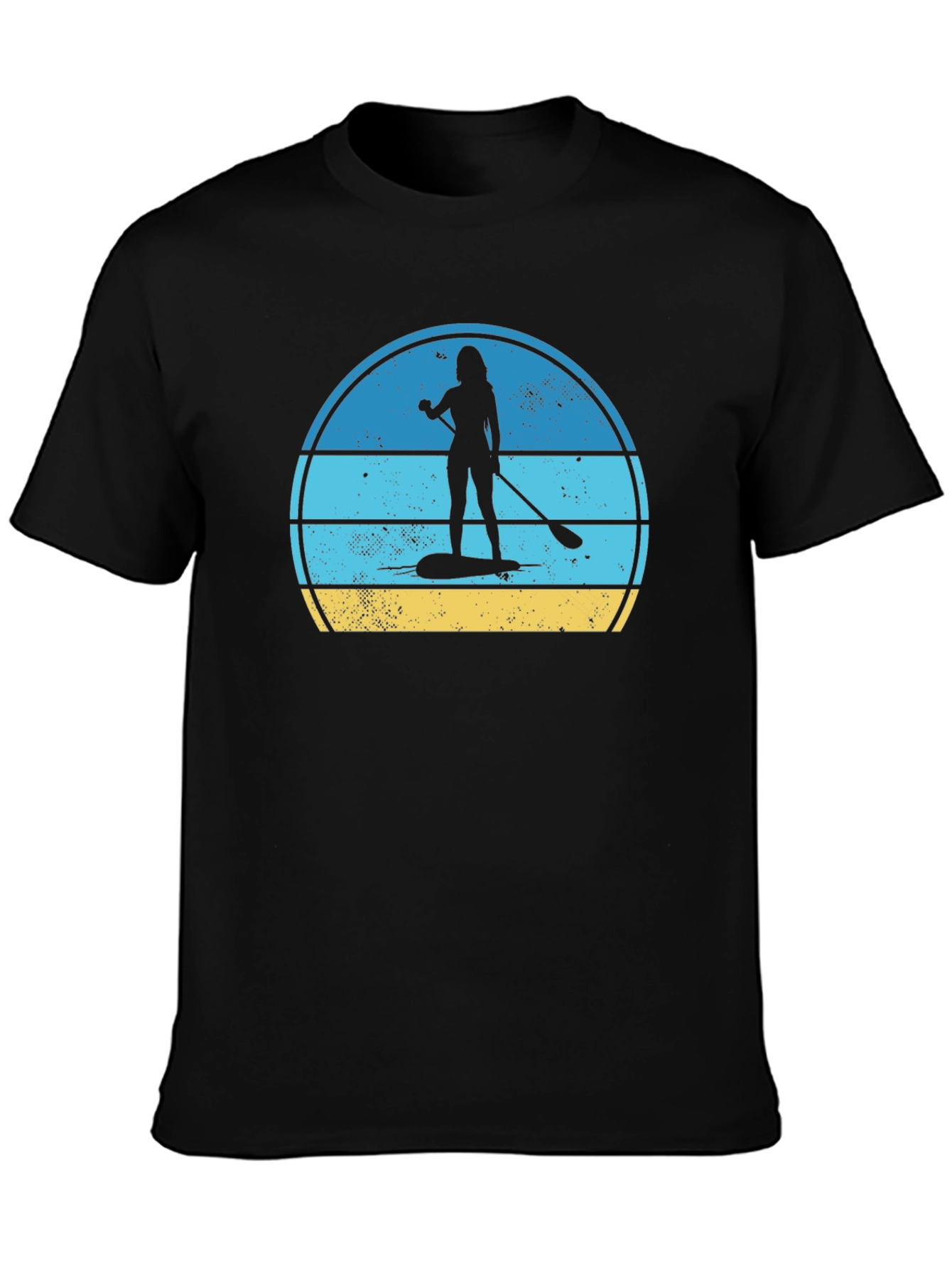 Paddle Boarder Graphic Tee - Retro Summer Vibe