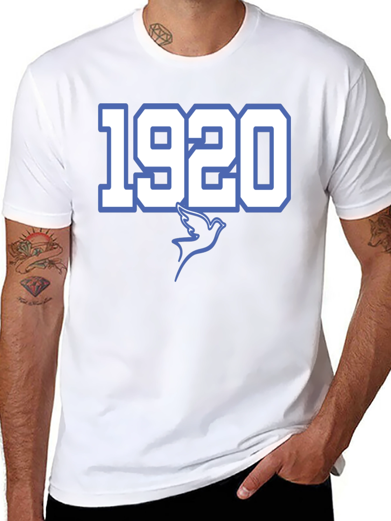 1920 Dove Graphic T-Shirt - Classic Style