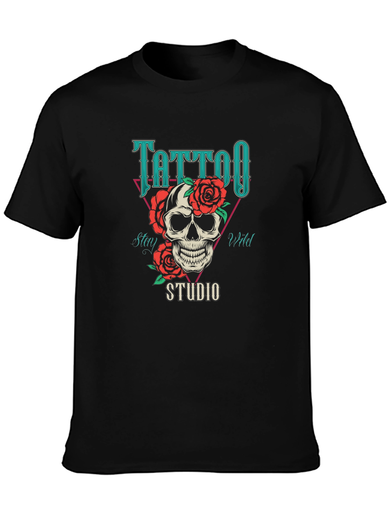 Tattoo Studio Skull Graphic T-Shirt - Stay Wild