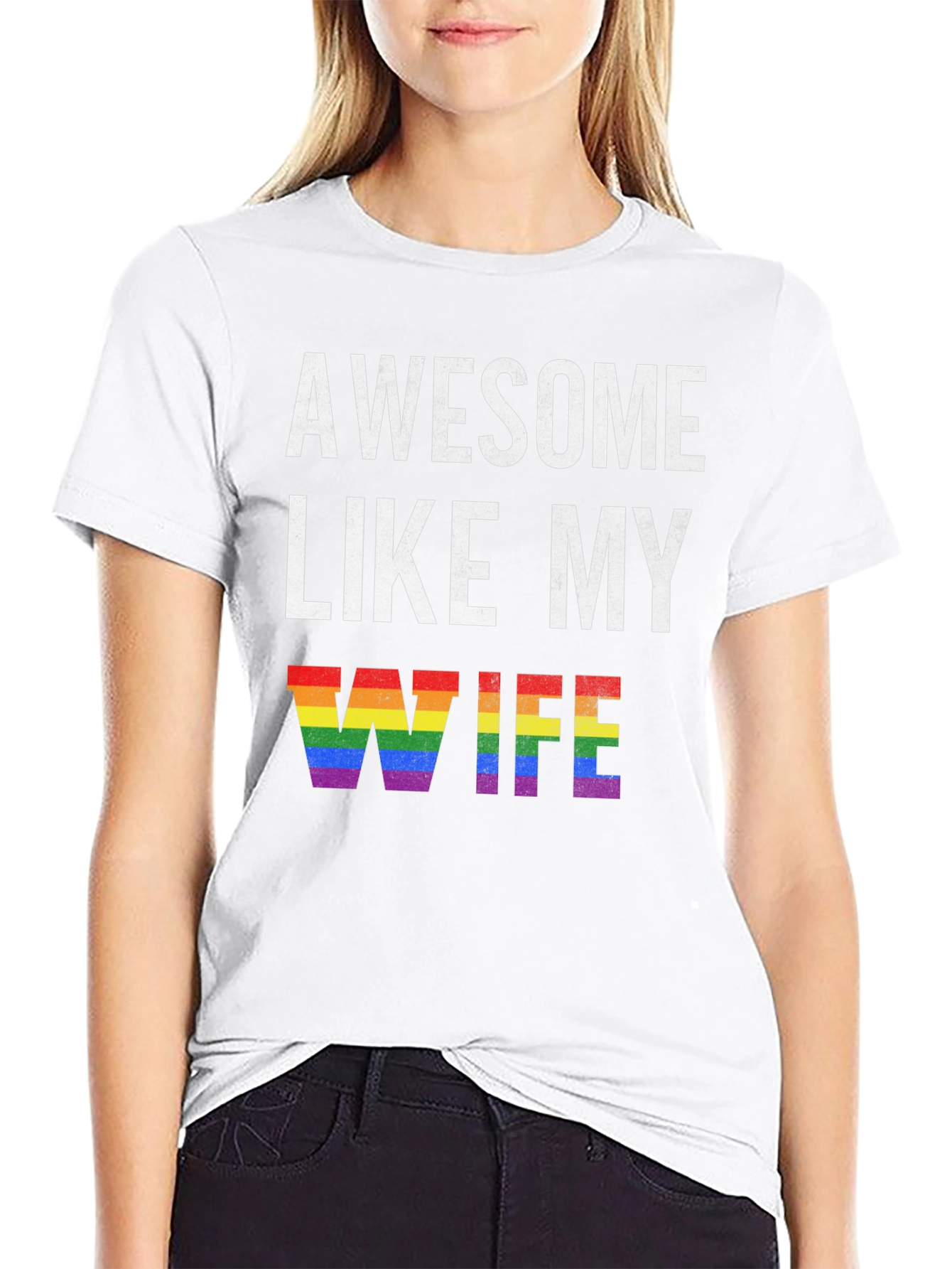 Awesome Like My Wife LGBTQ Pride T-Shirt