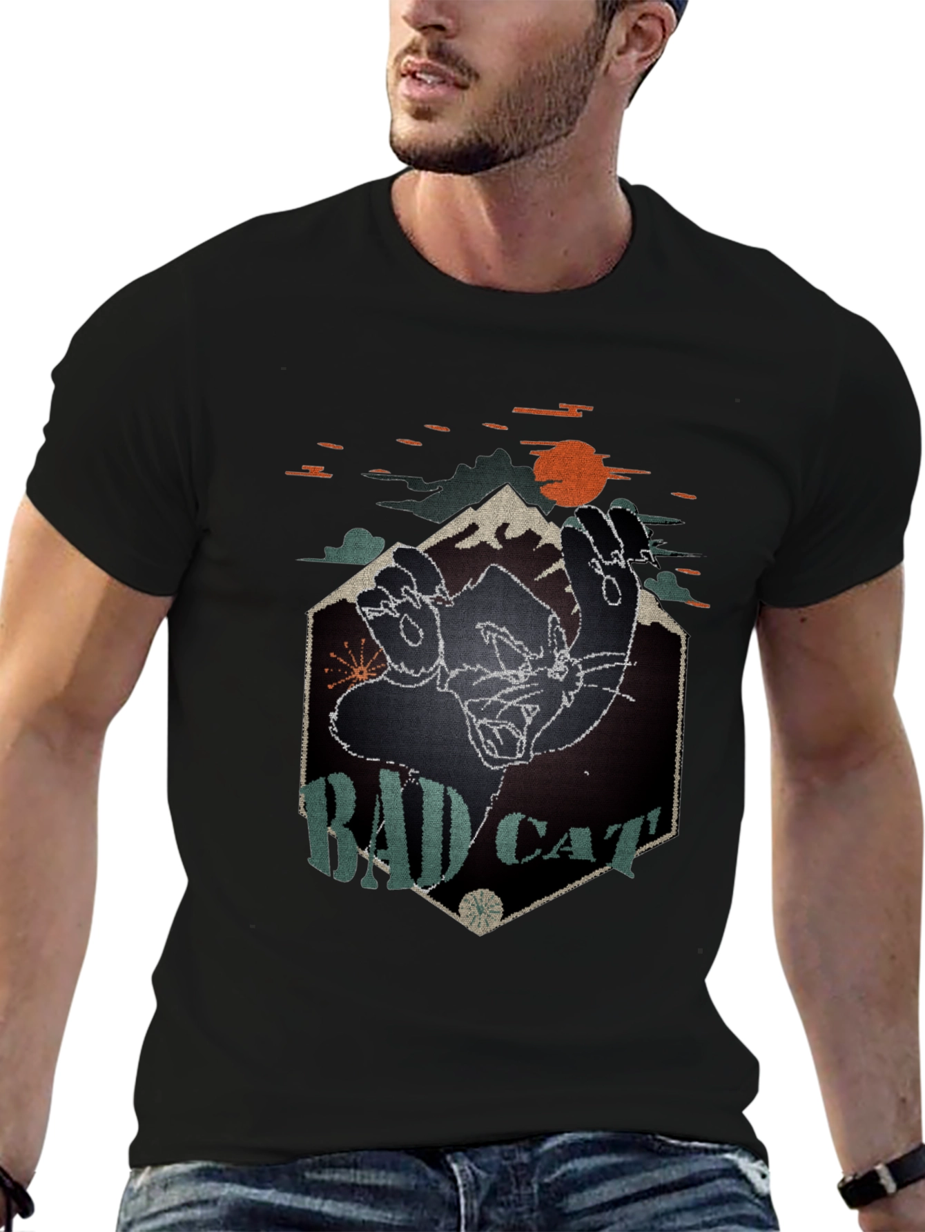 Bad Cat Graphic T-Shirt