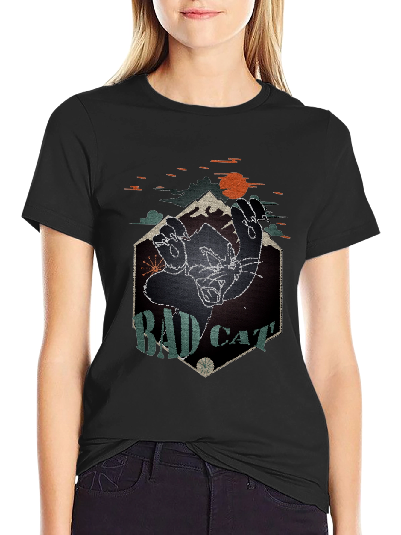 Bad Cat Graphic T-Shirt