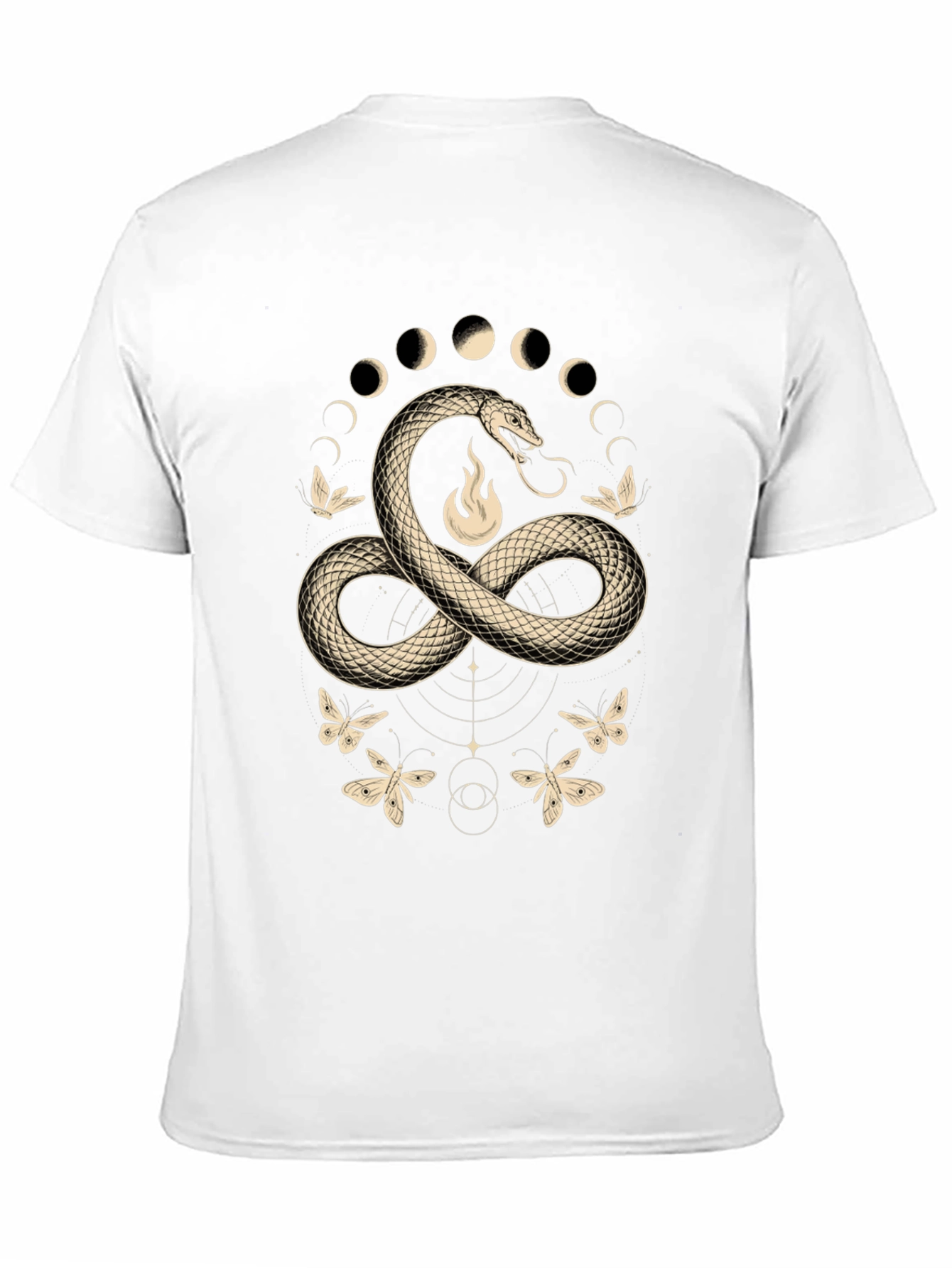 Mystic Snake & Moon Phases Graphic Tee