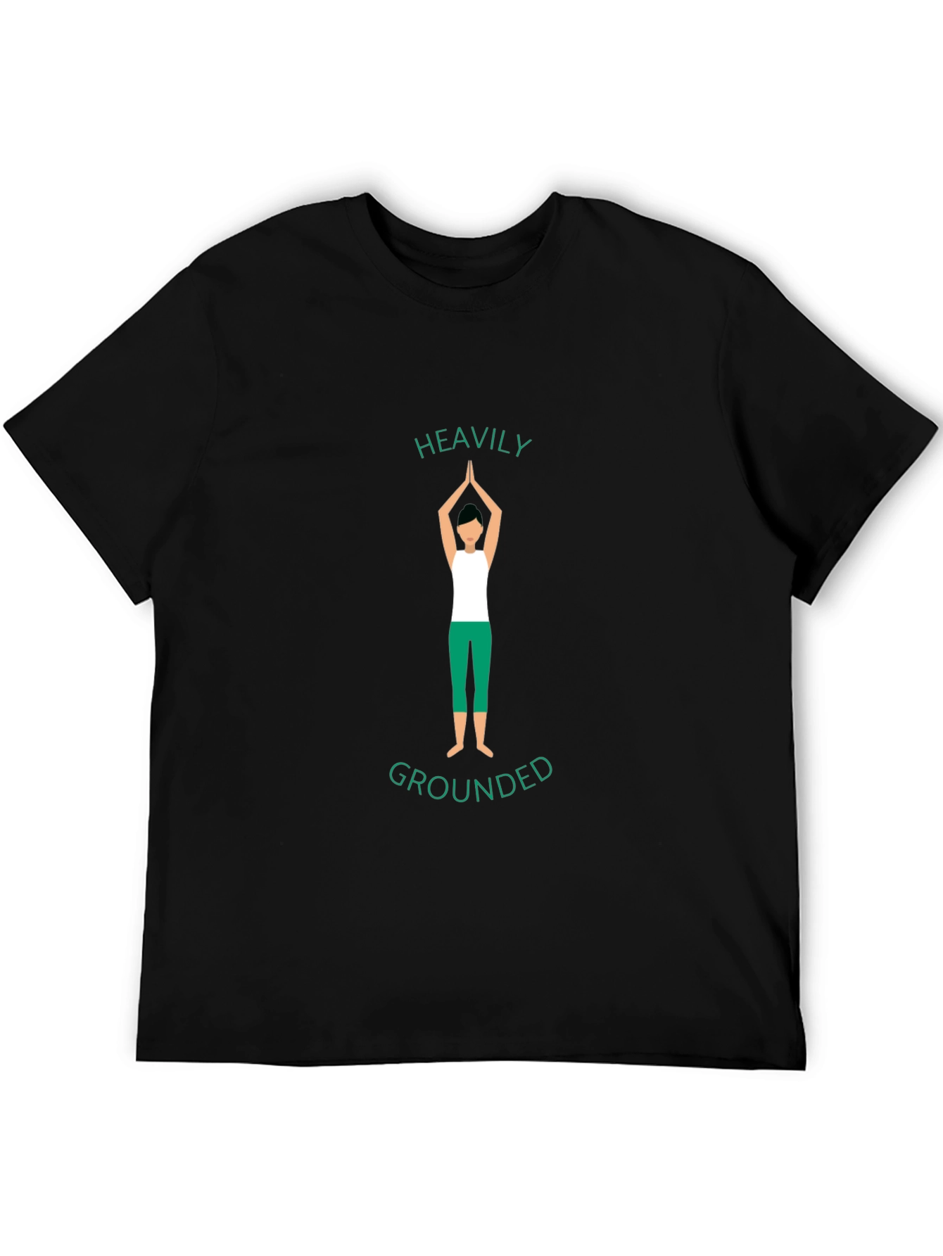 Heavily Grounded Yoga T-Shirt - Meditative Graphic Tee