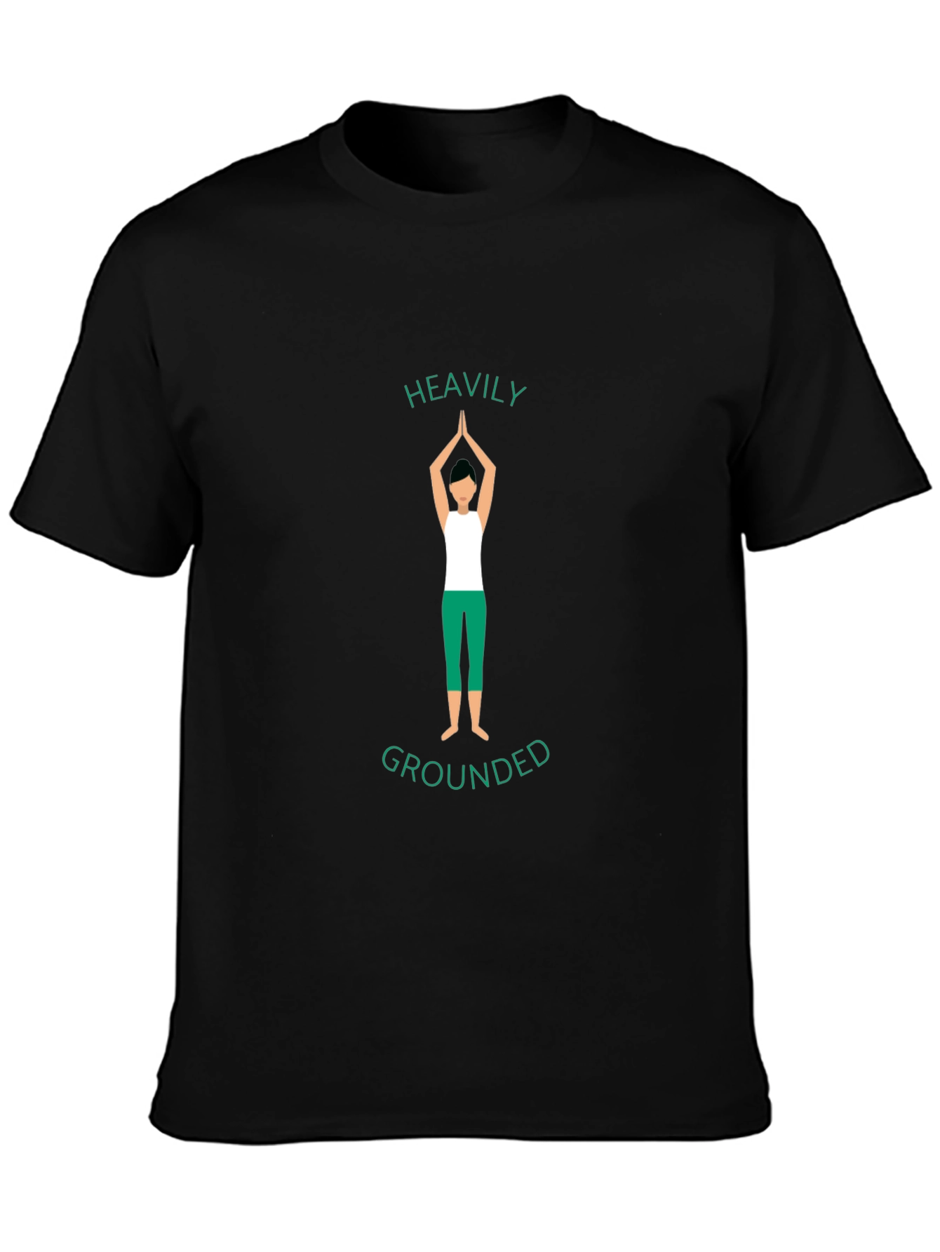 Heavily Grounded Yoga T-Shirt - Meditative Graphic Tee