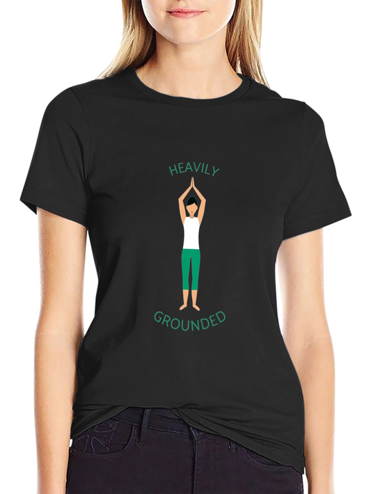 Heavily Grounded Yoga T-Shirt - Meditative Graphic Tee