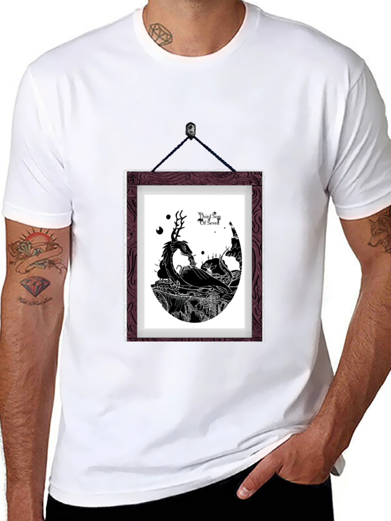 Framed Graphic T-Shirt - Black