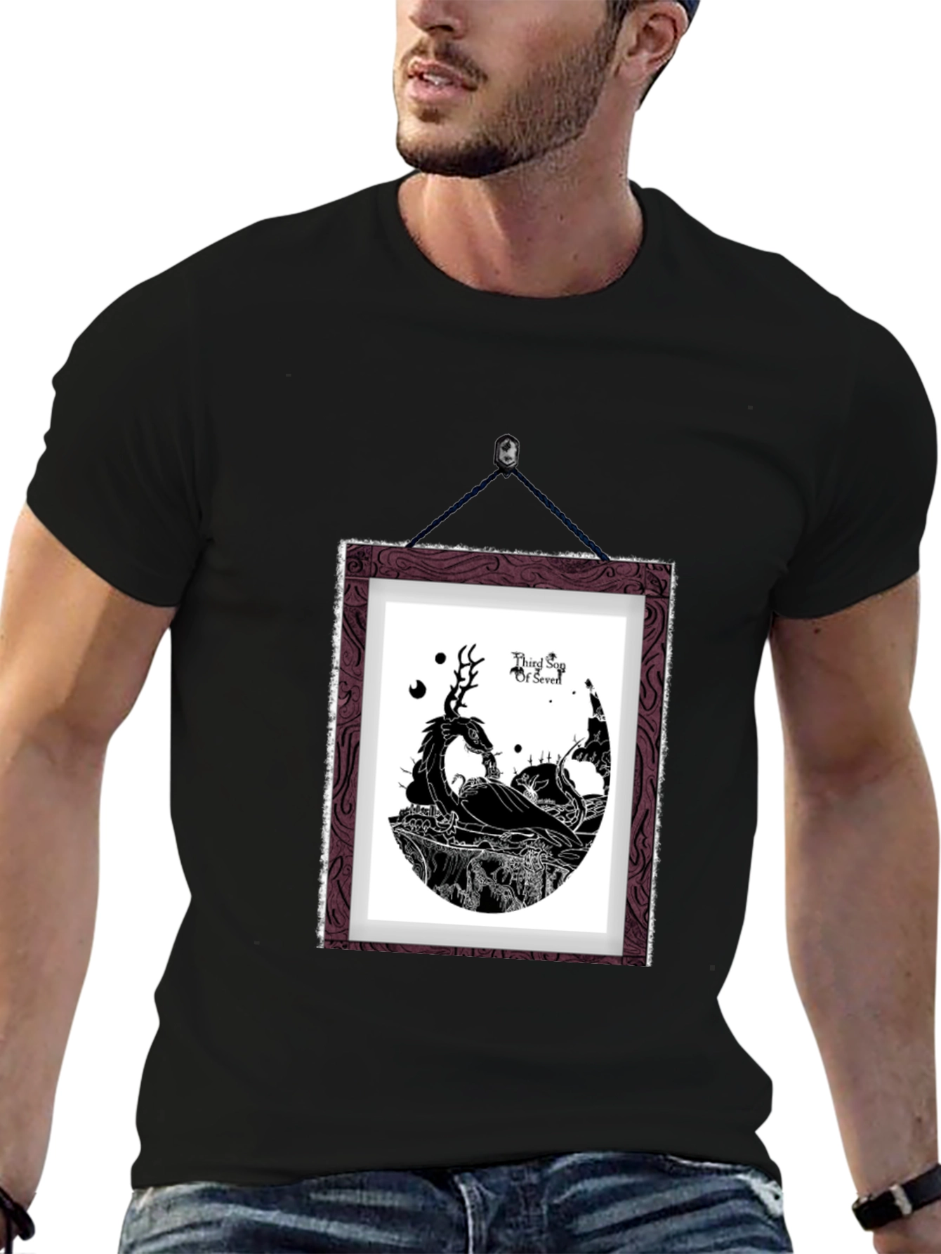 Framed Graphic T-Shirt - Black