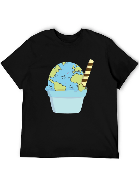Earth Ice Cream Cone Graphic Tee