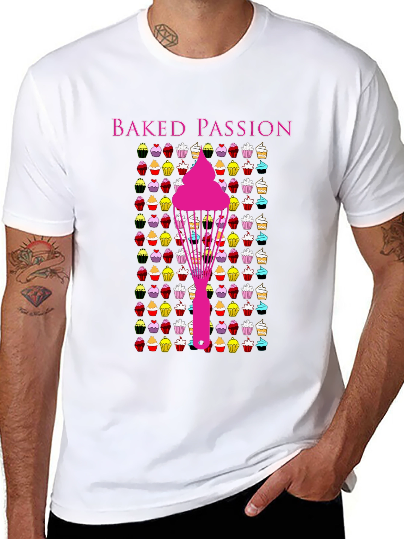 Baked Passion Graphic Tee - Cupcake Lovers T-Shirt