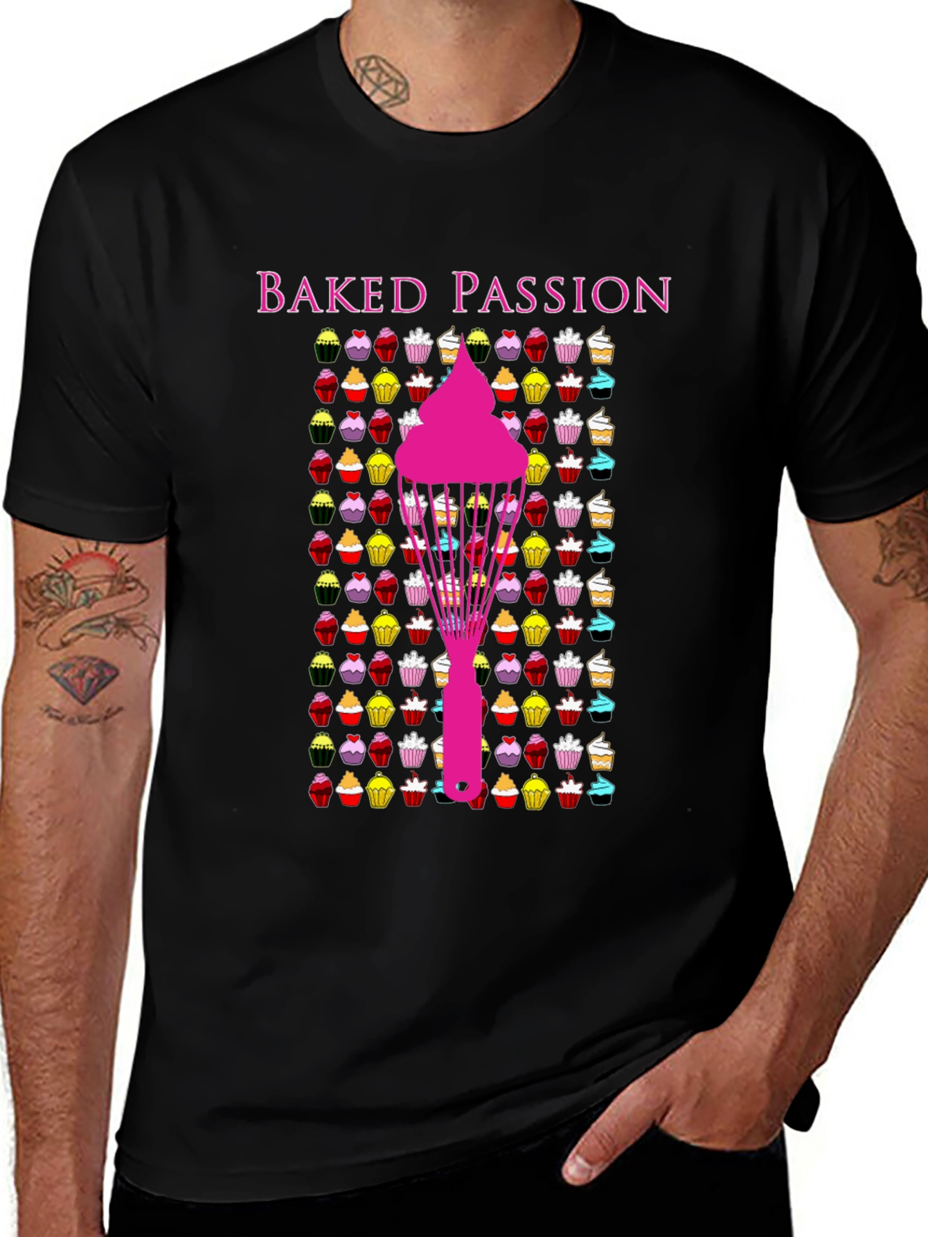 Baked Passion Graphic Tee - Cupcake Lovers T-Shirt