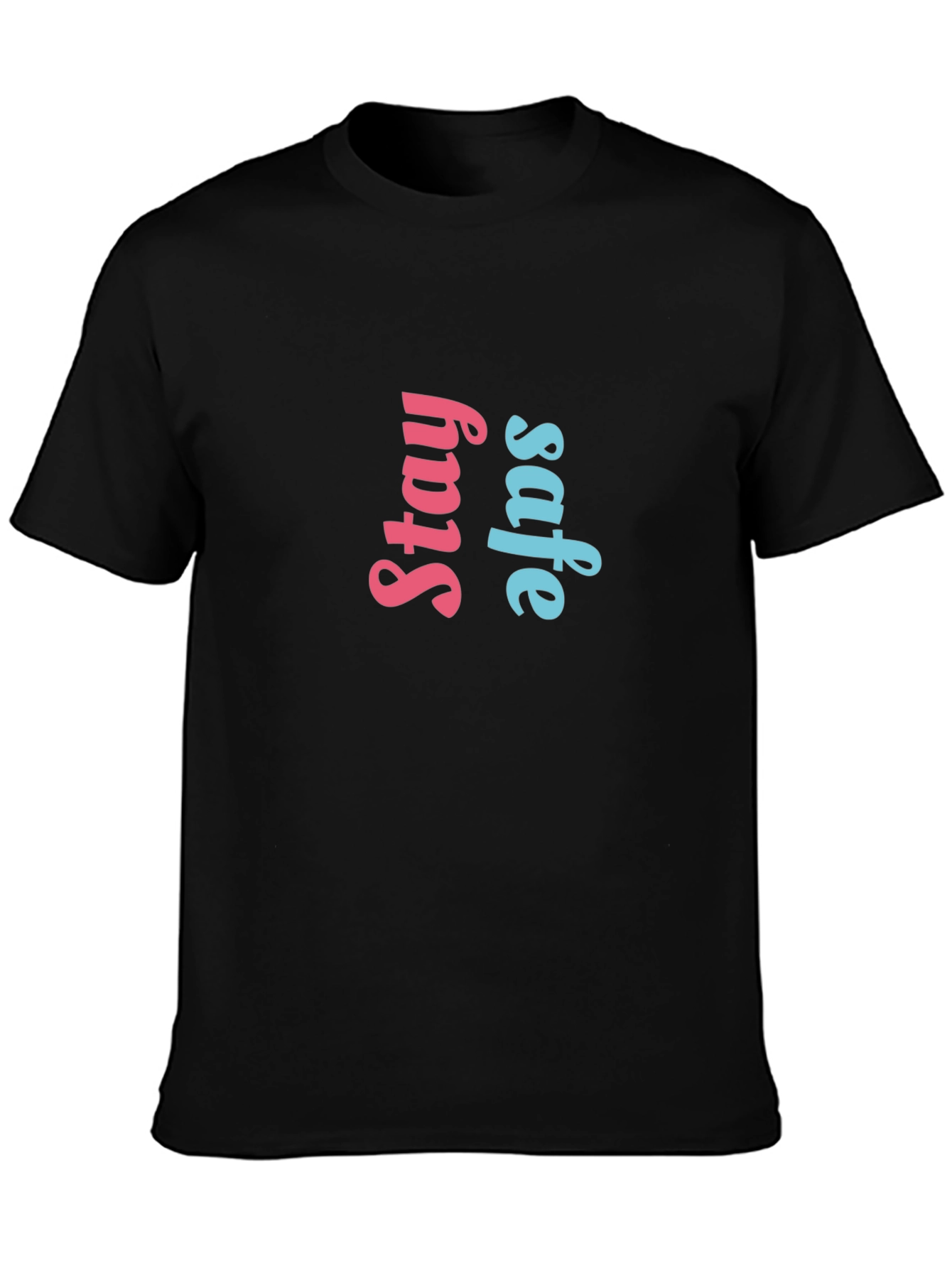 Stay Safe Graphic Tee - Black