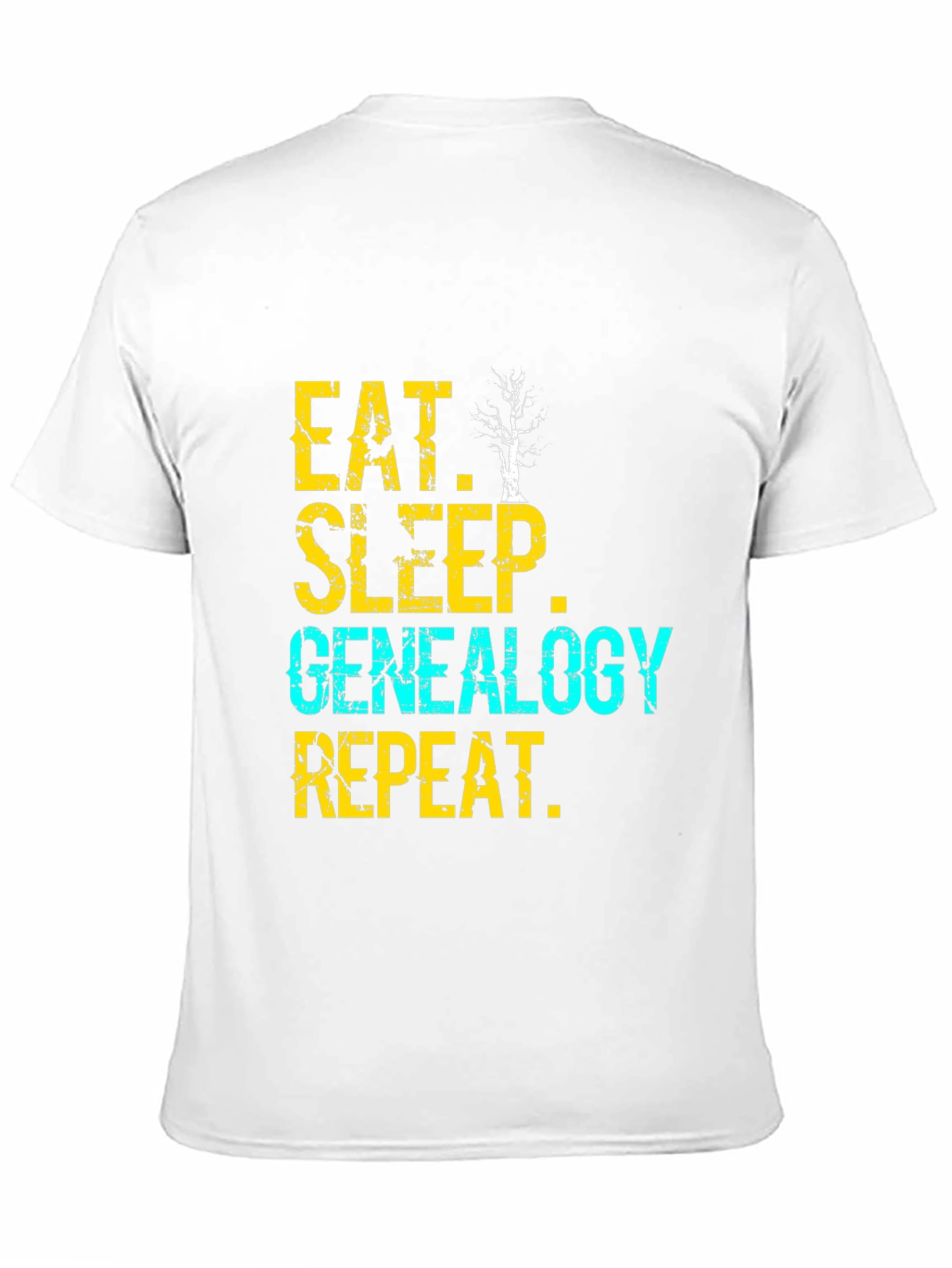 Eat Sleep Genealogy Repeat T-Shirt - Black Graphic Tee