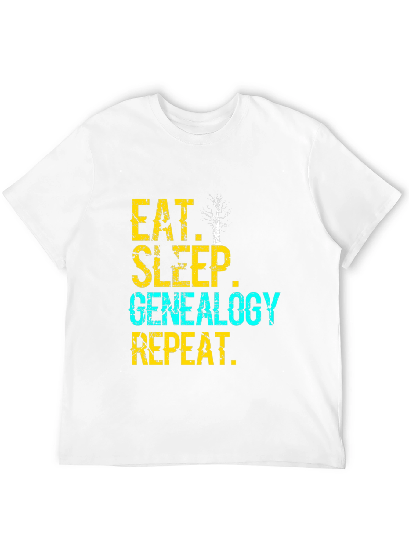 Eat Sleep Genealogy Repeat T-Shirt - Black Graphic Tee