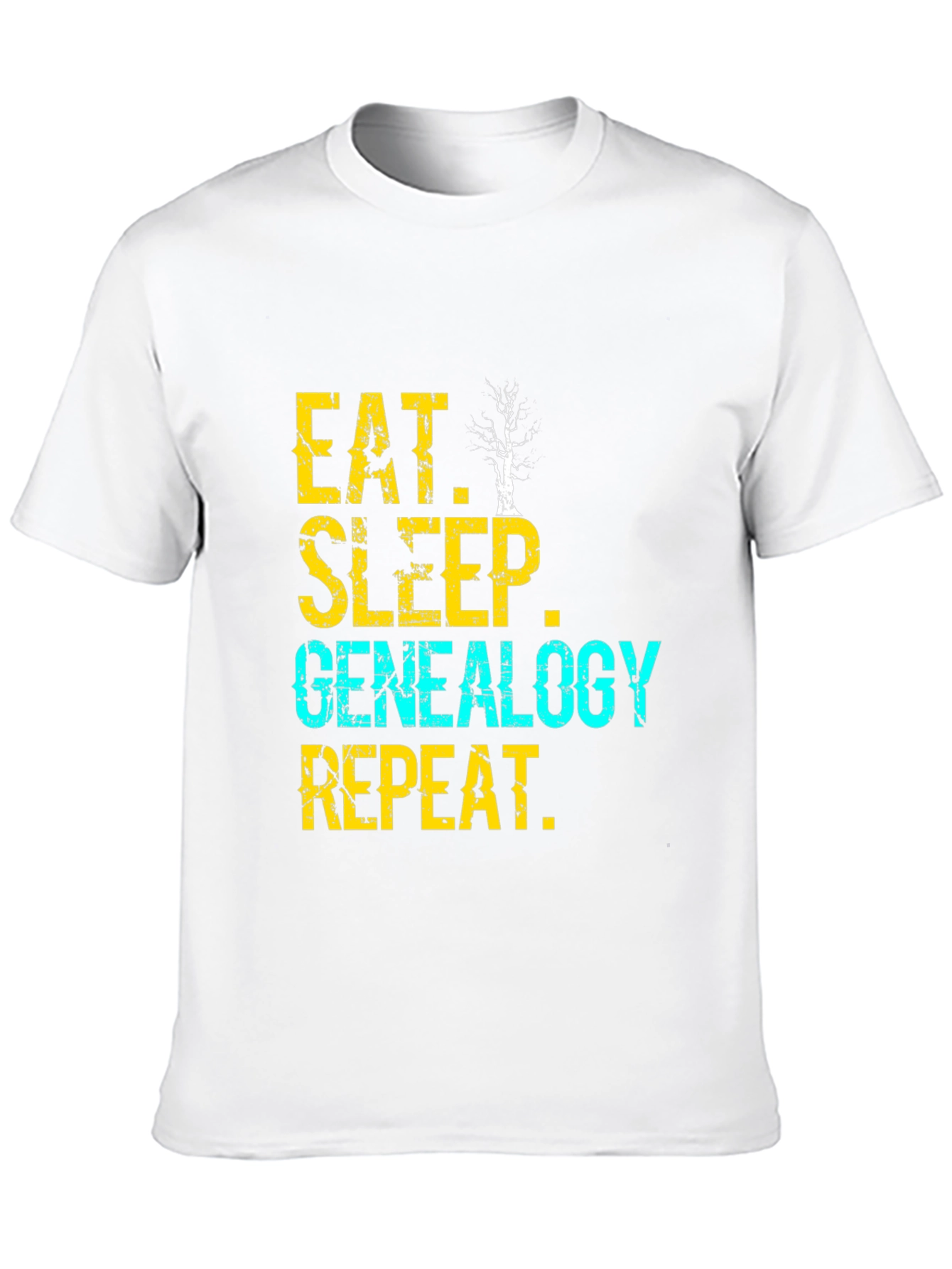 Eat Sleep Genealogy Repeat T-Shirt - Black Graphic Tee
