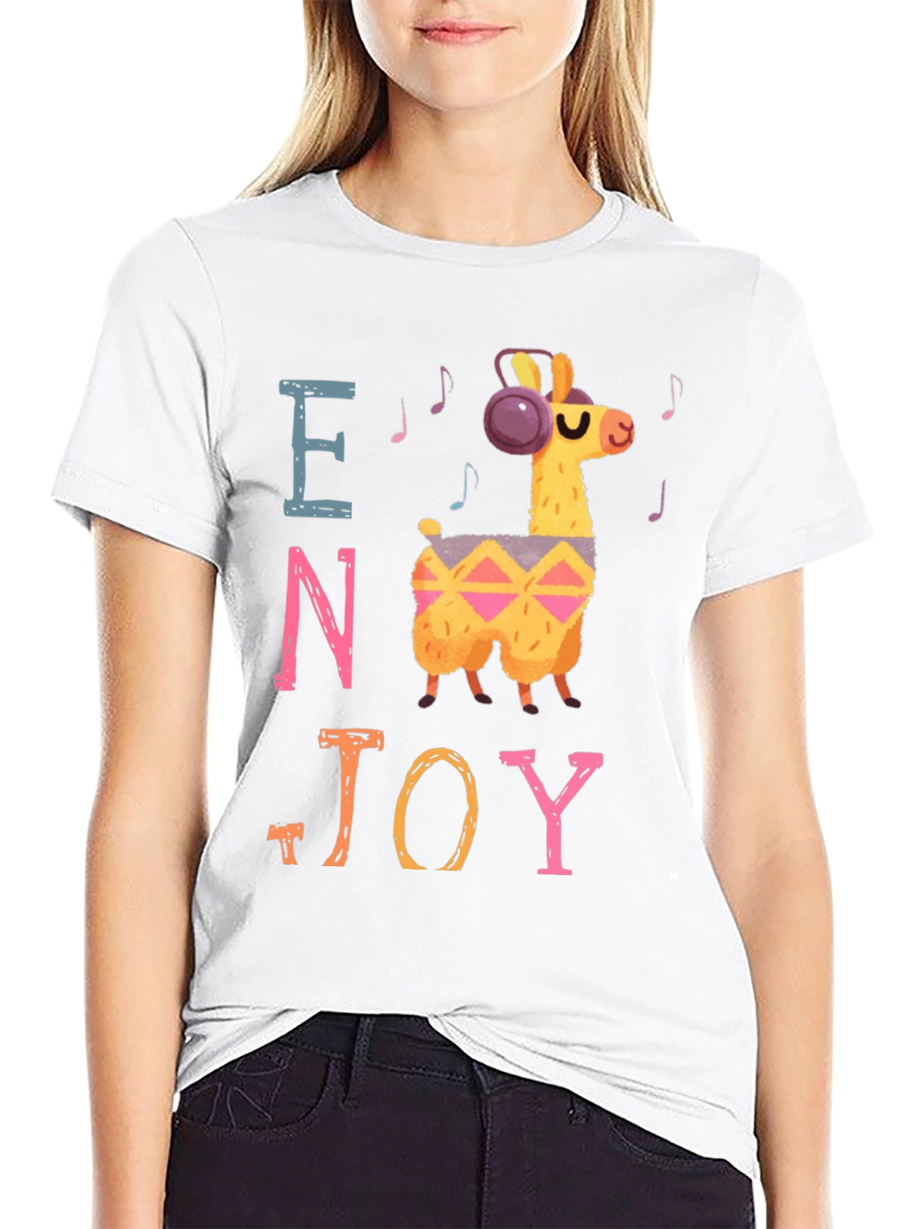 Enjoy Music Llama Graphic Tee