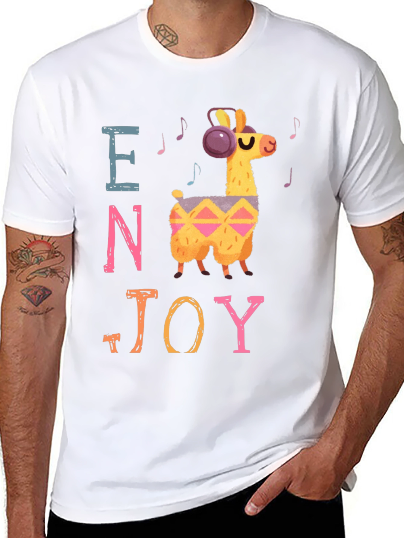 Enjoy Music Llama Graphic Tee