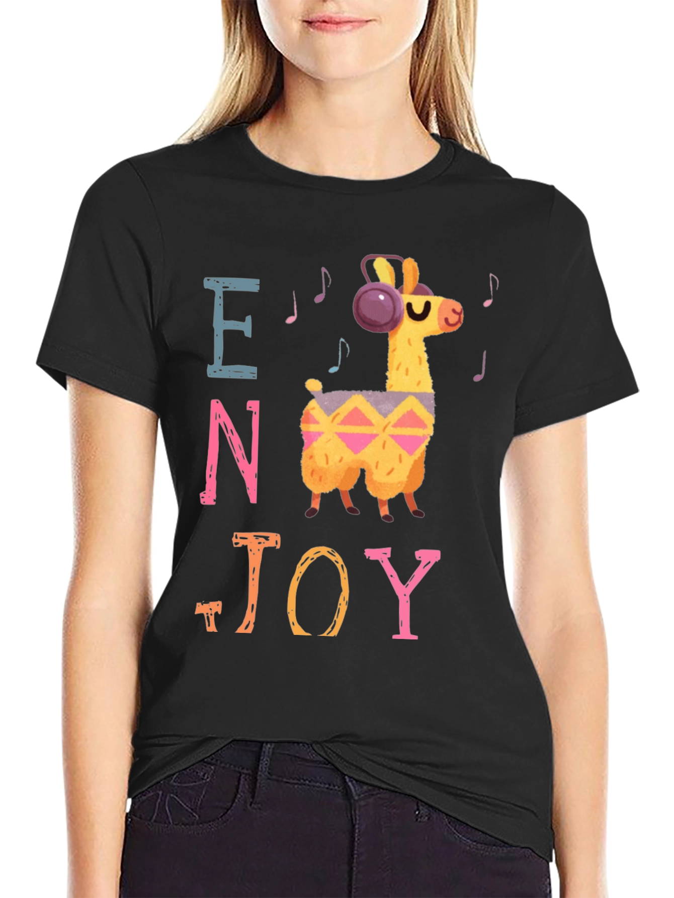 Enjoy Music Llama Graphic Tee