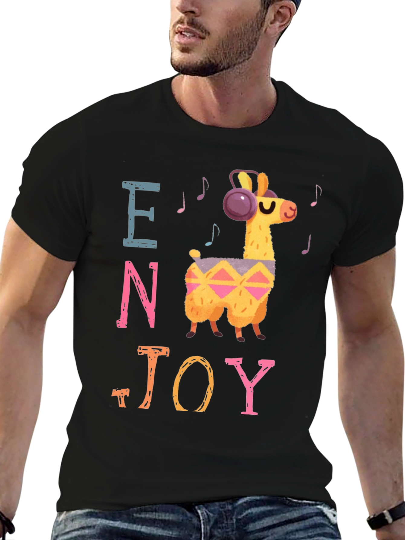 Enjoy Music Llama Graphic Tee