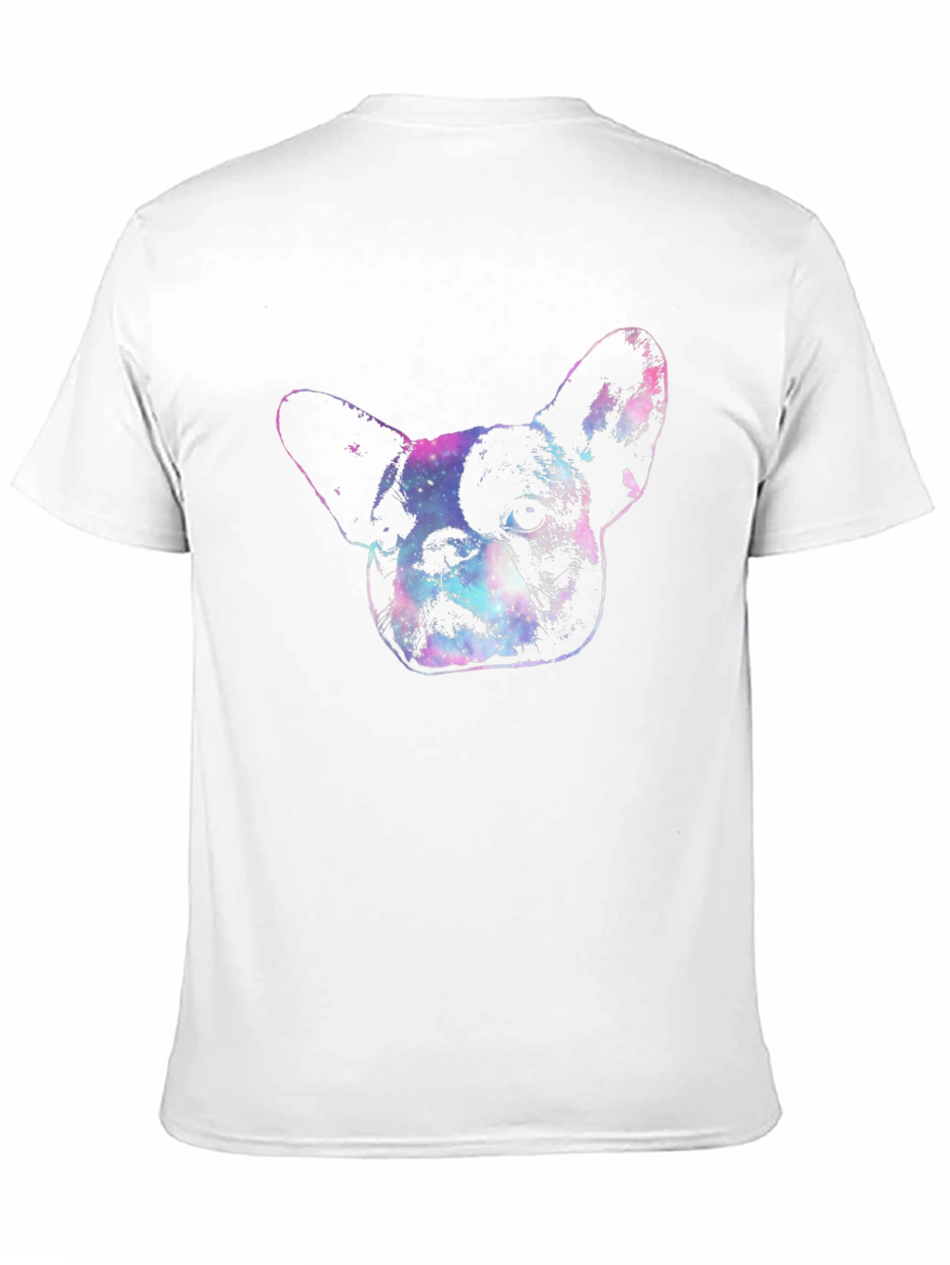 Galaxy French Bulldog Graphic Tee - Black Cotton Blend