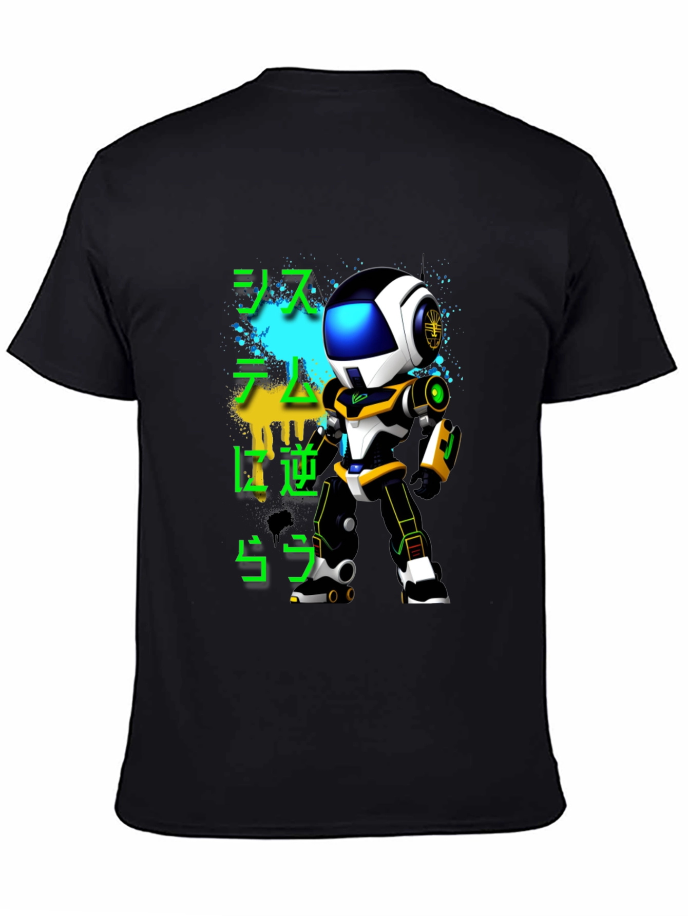 Robot Graphic T-Shirt - Retro Style