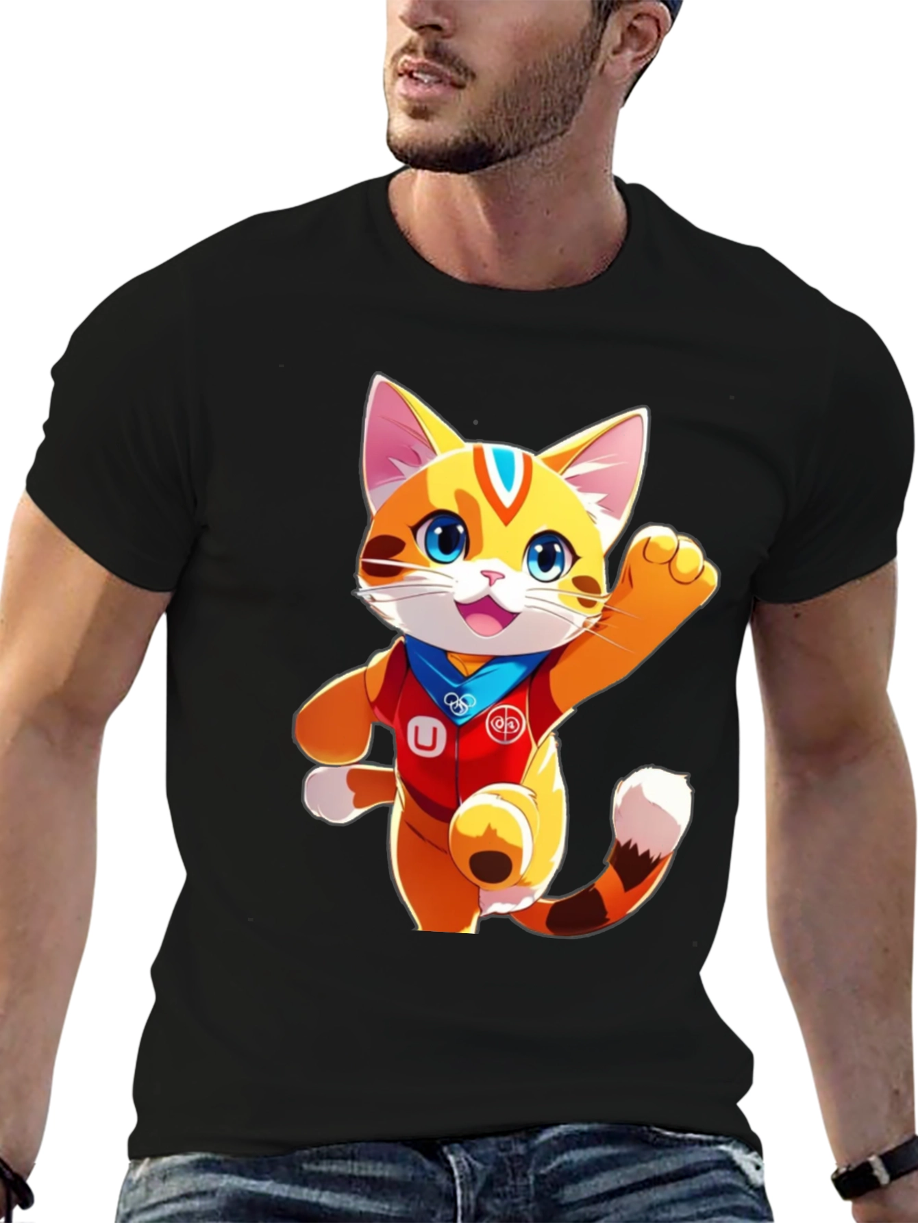 Cute Cartoon Cat T-Shirt