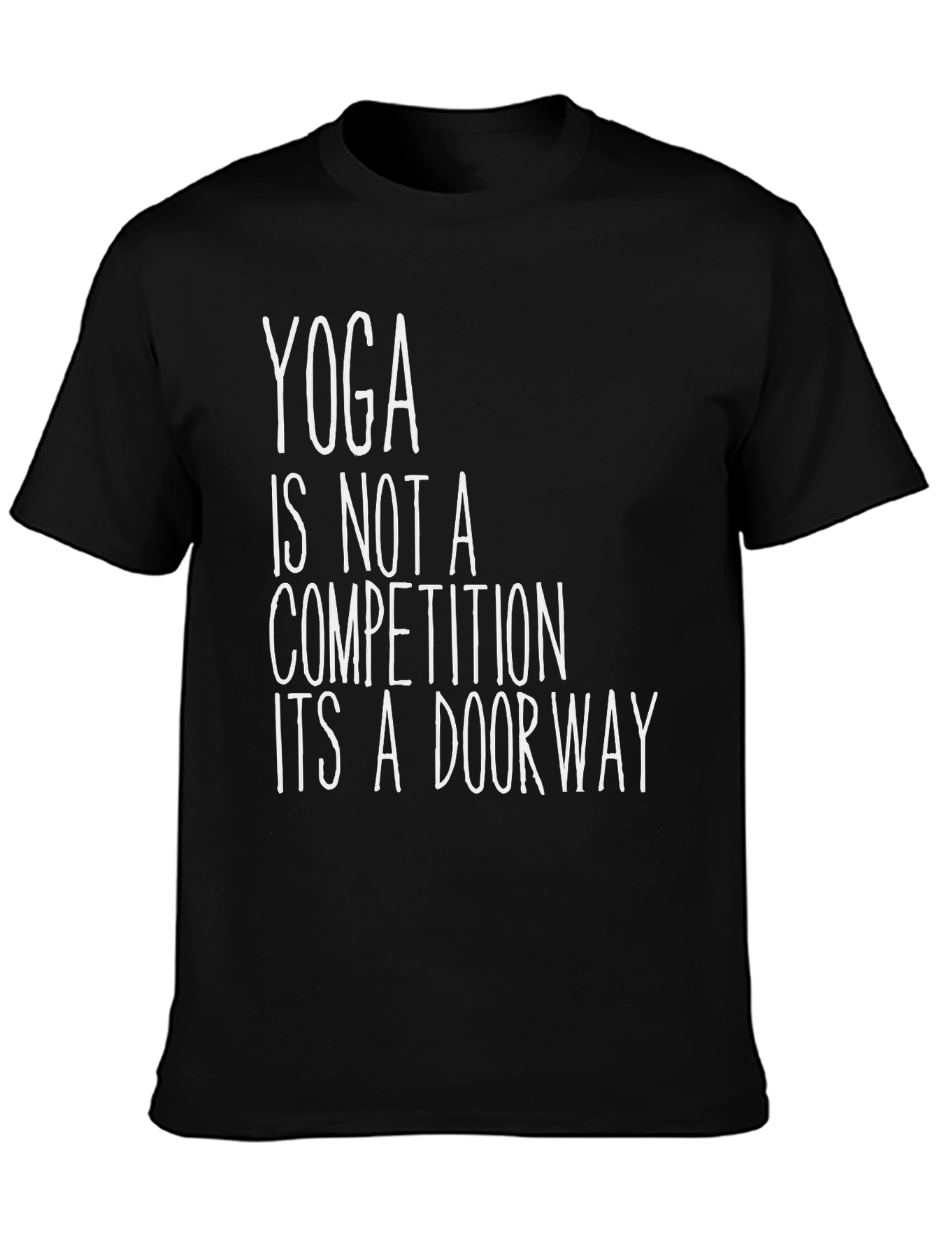 Yoga is Not a Competition Black T-Shirt