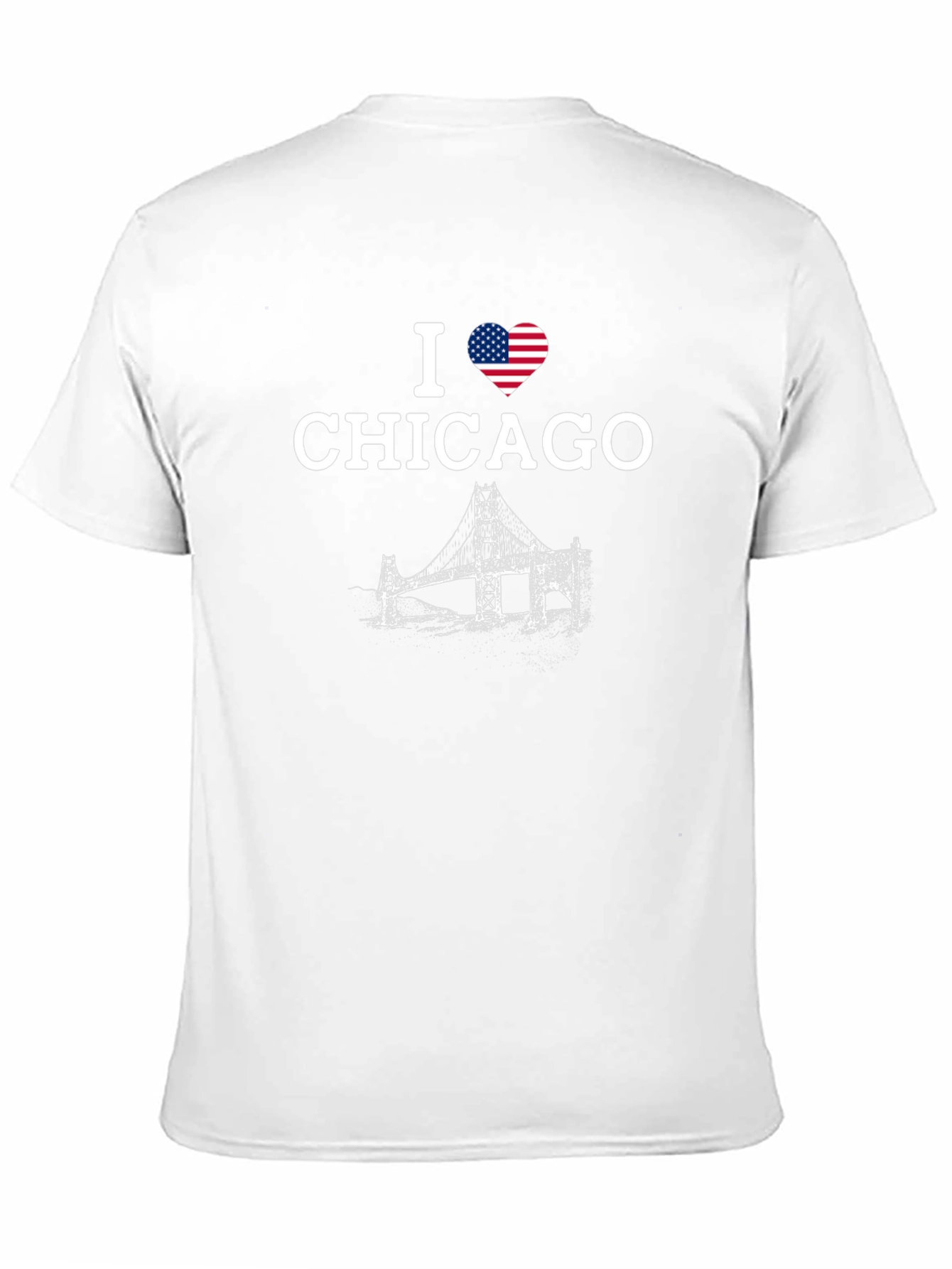 I Heart Chicago T-Shirt with Bridge Design