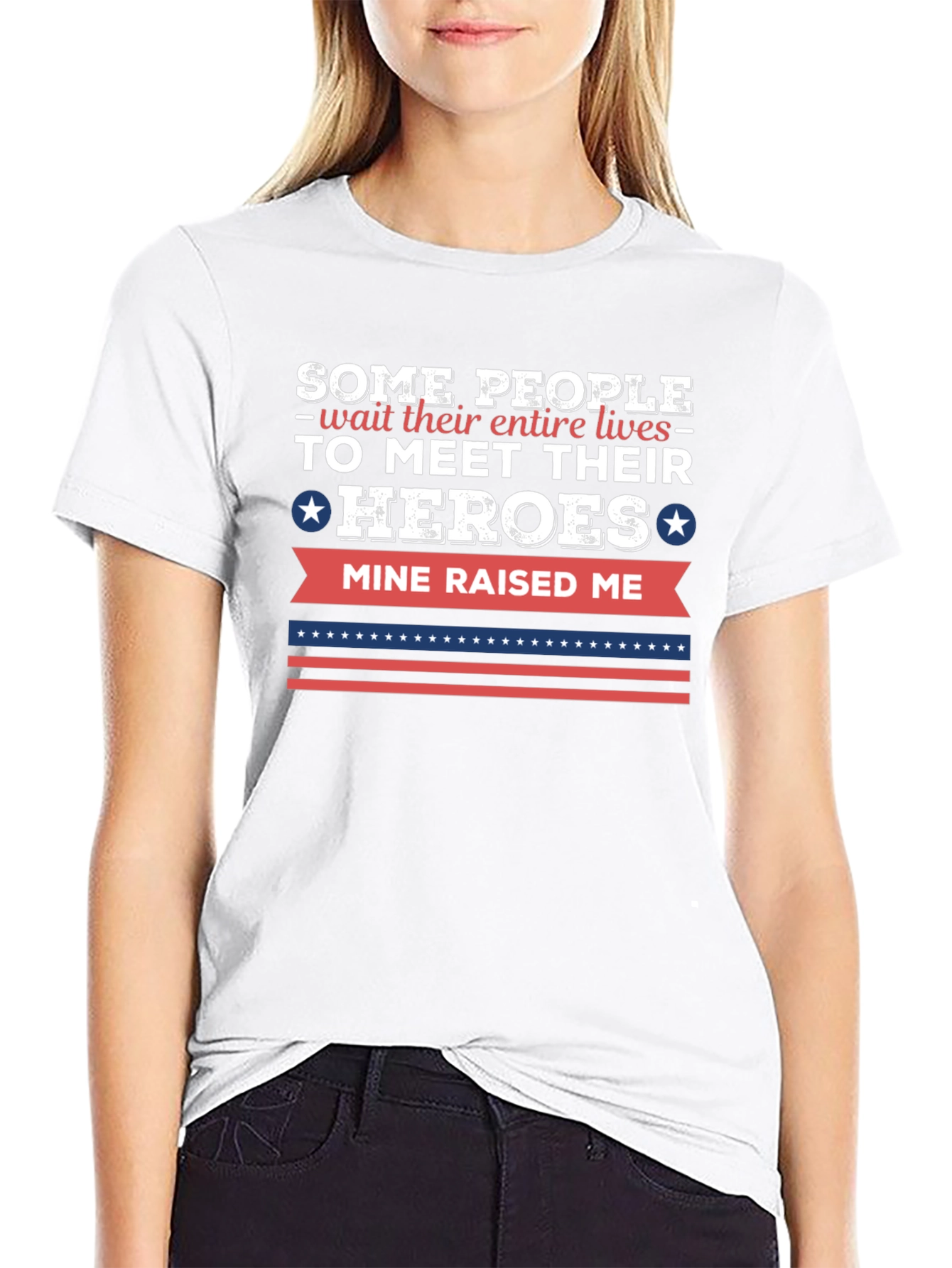 My Hero Raised Me T-Shirt - Patriotic Gift