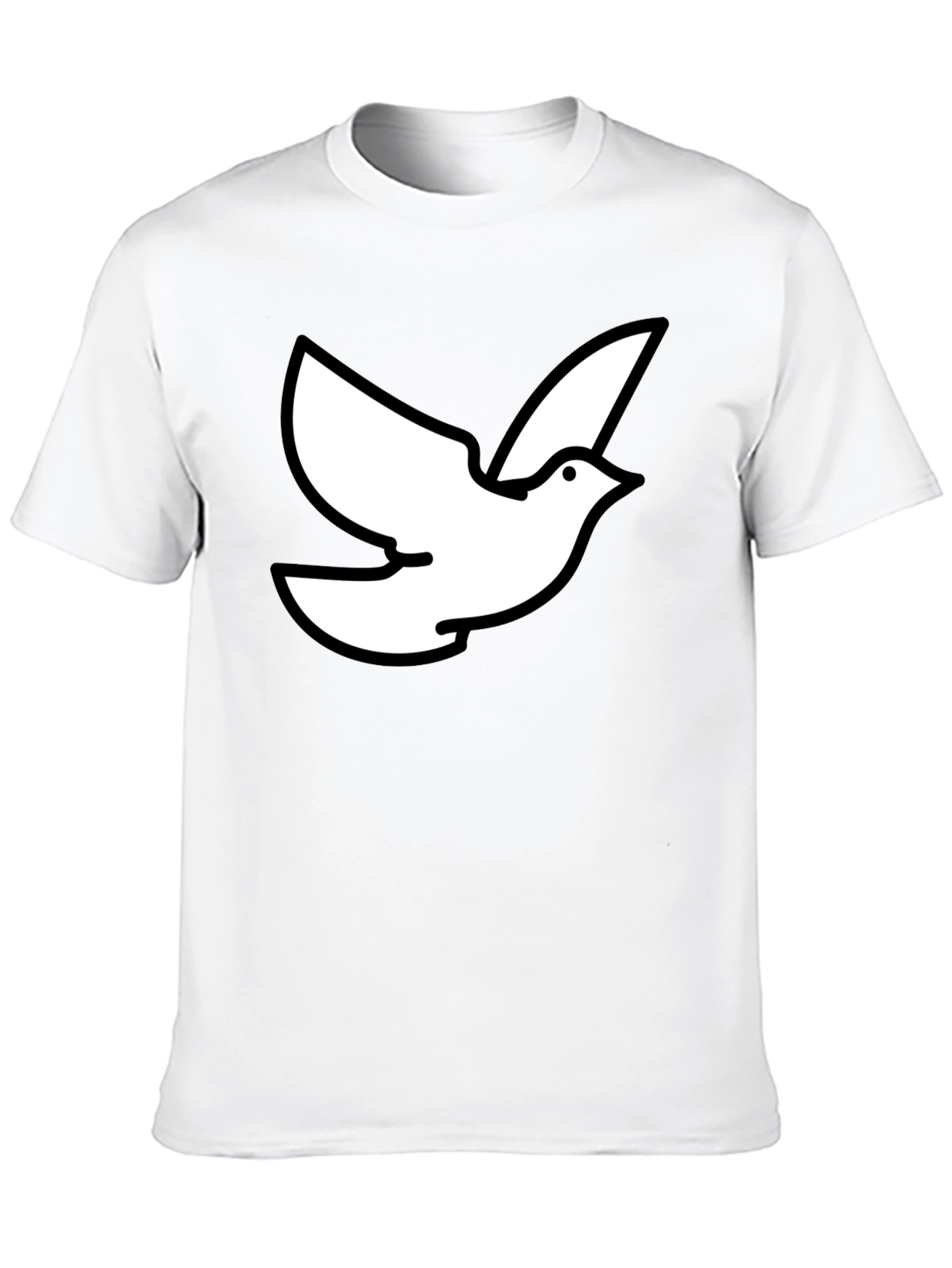 Dove Graphic Black T-Shirt - Symbol of Peace