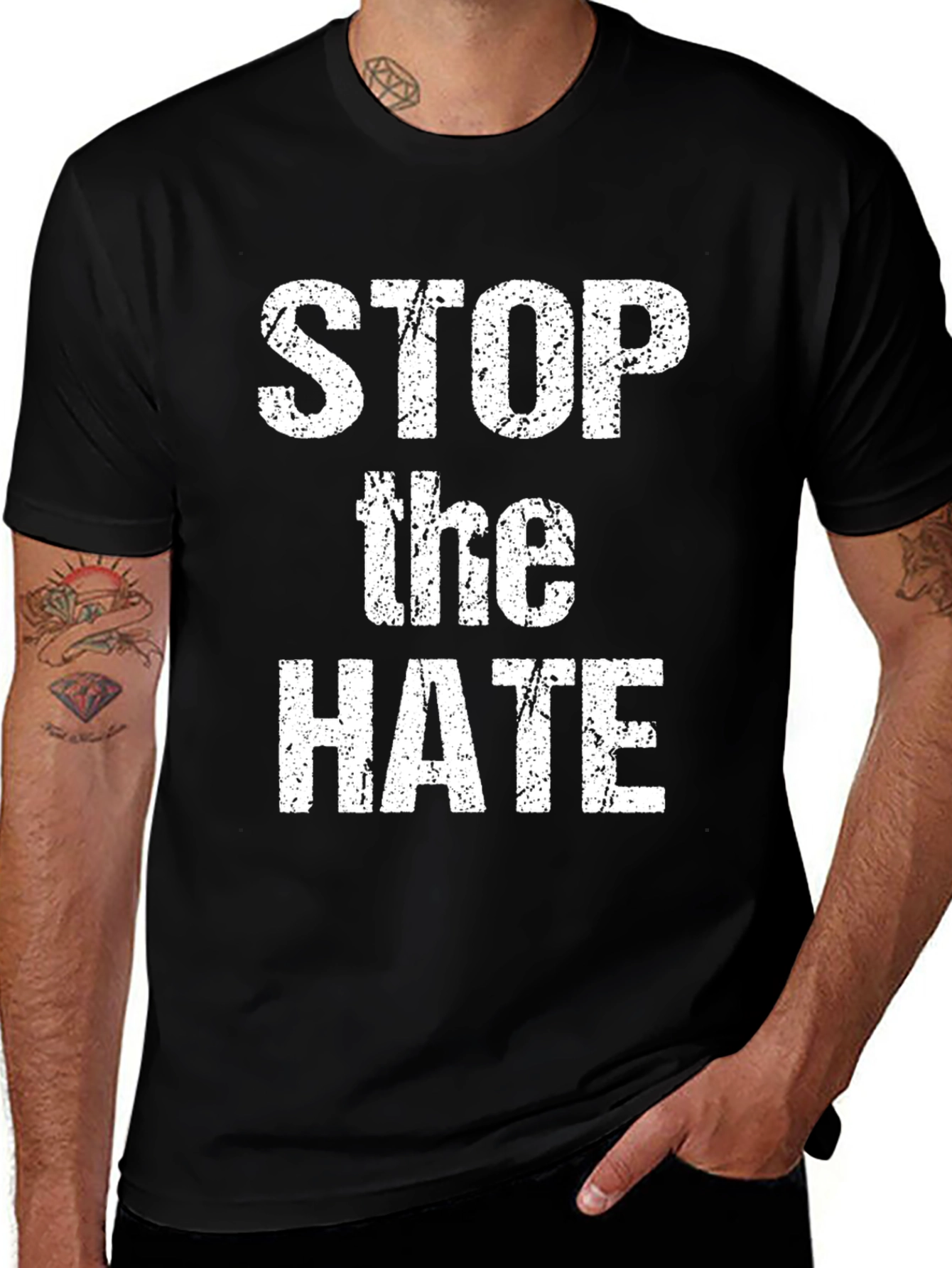 Stop the Hate Graphic Tee - Anti-Bullying Shirt