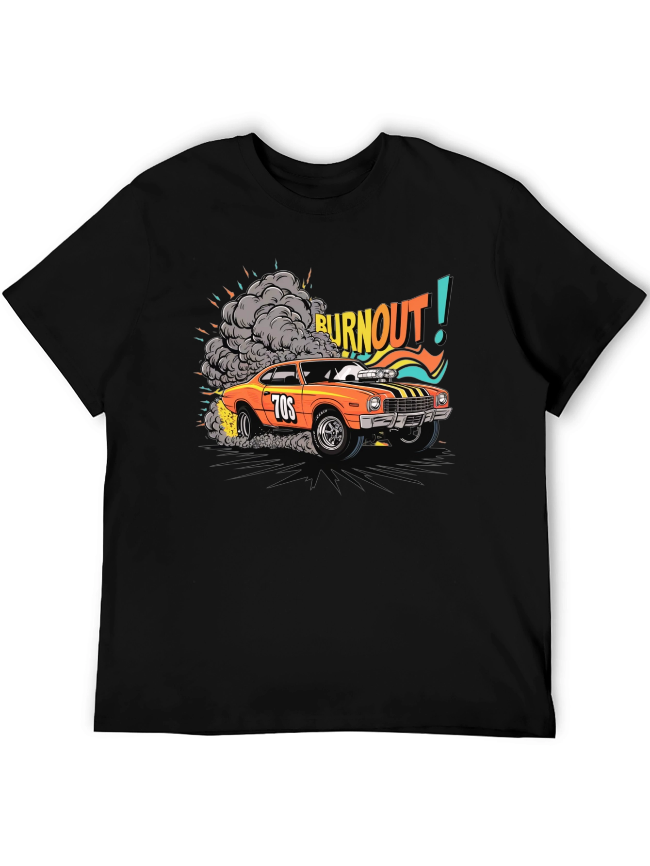 Burnout 70s Car Graphic T-Shirt
