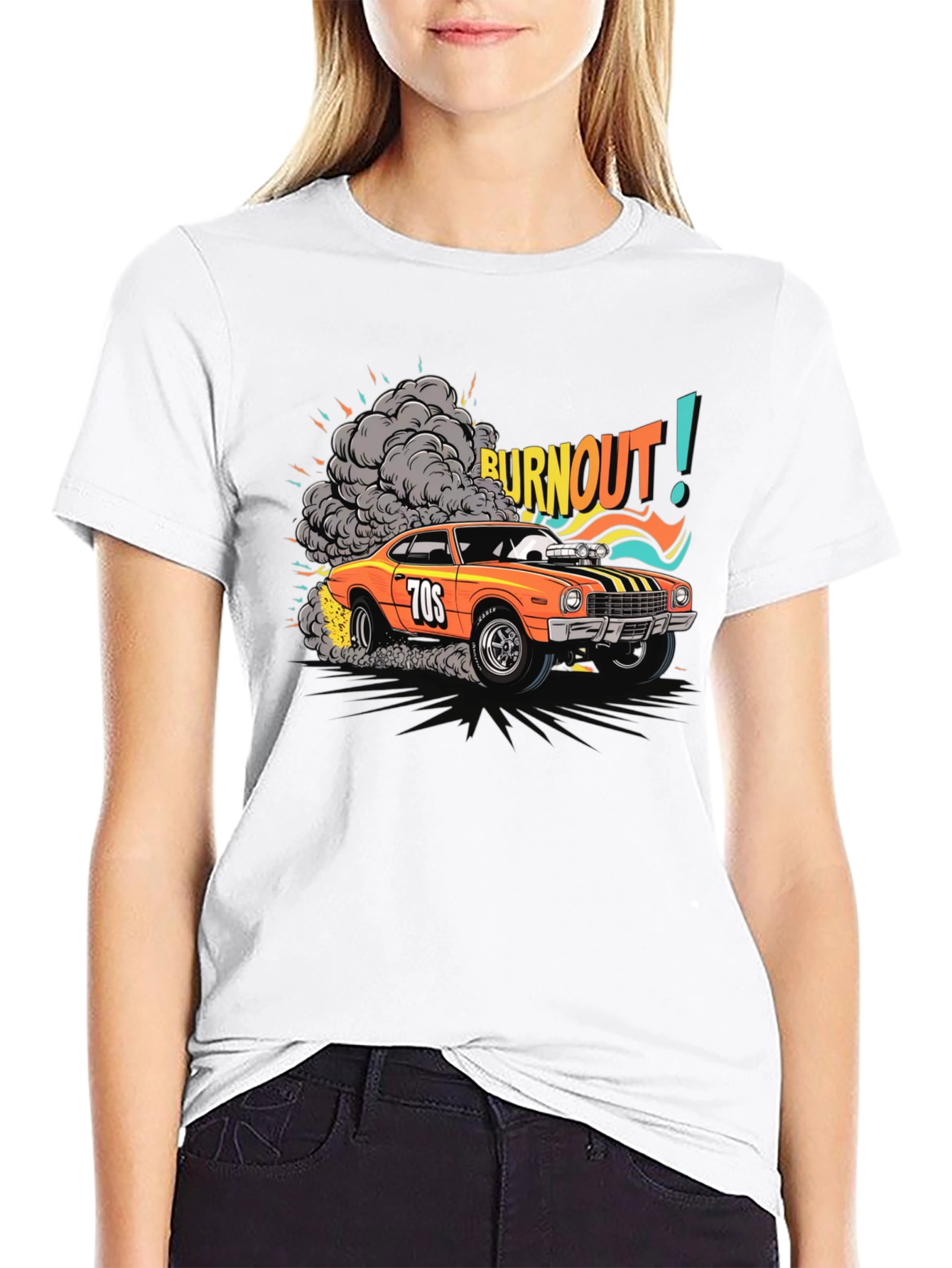 Burnout 70s Car Graphic T-Shirt