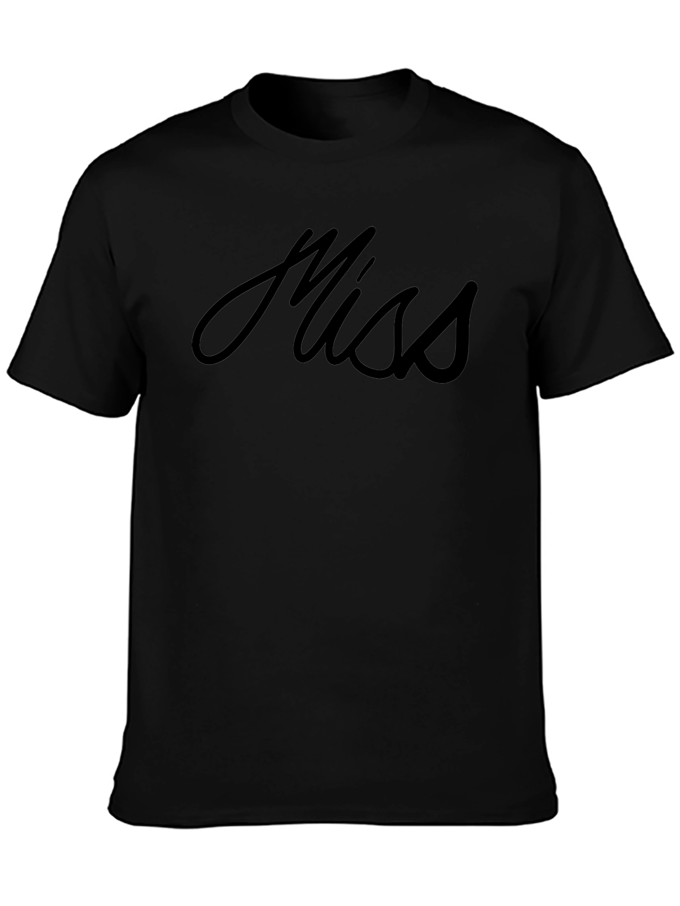 Stylish Miss Graphic Black T-Shirt