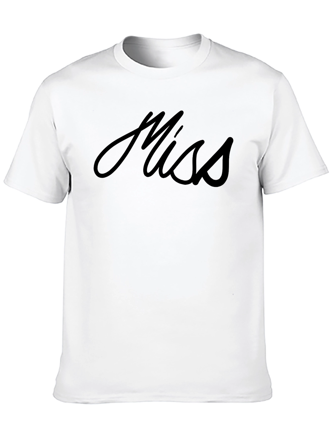 Stylish Miss Graphic Black T-Shirt