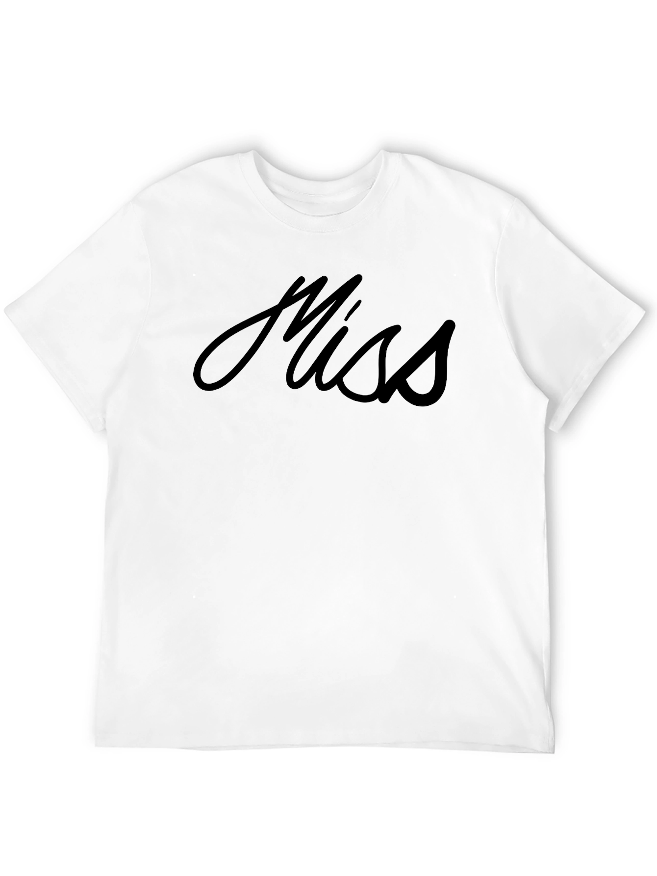 Stylish Miss Graphic Black T-Shirt