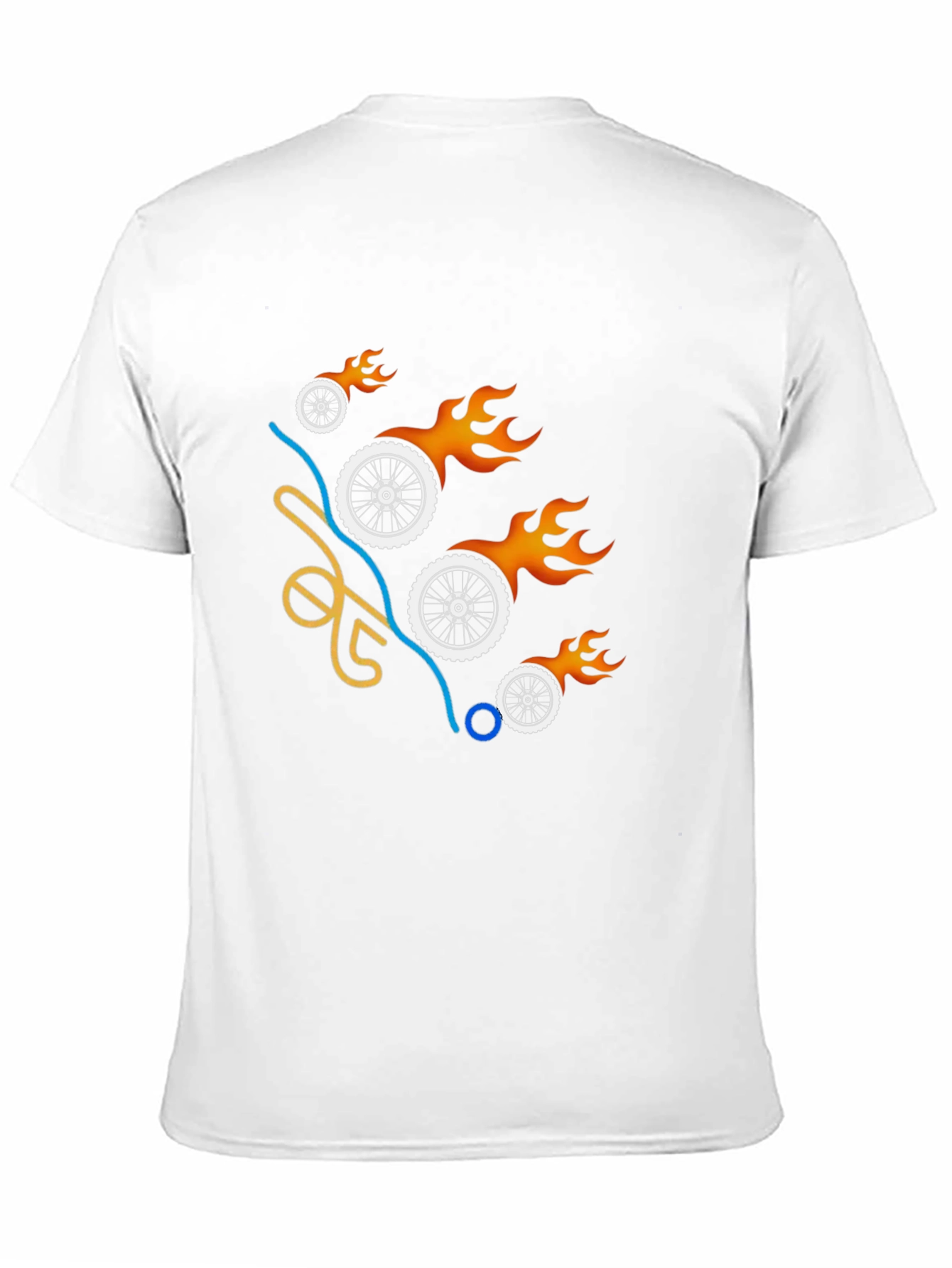 Fiery Wheels T-Shirt - Mens Graphic Tee