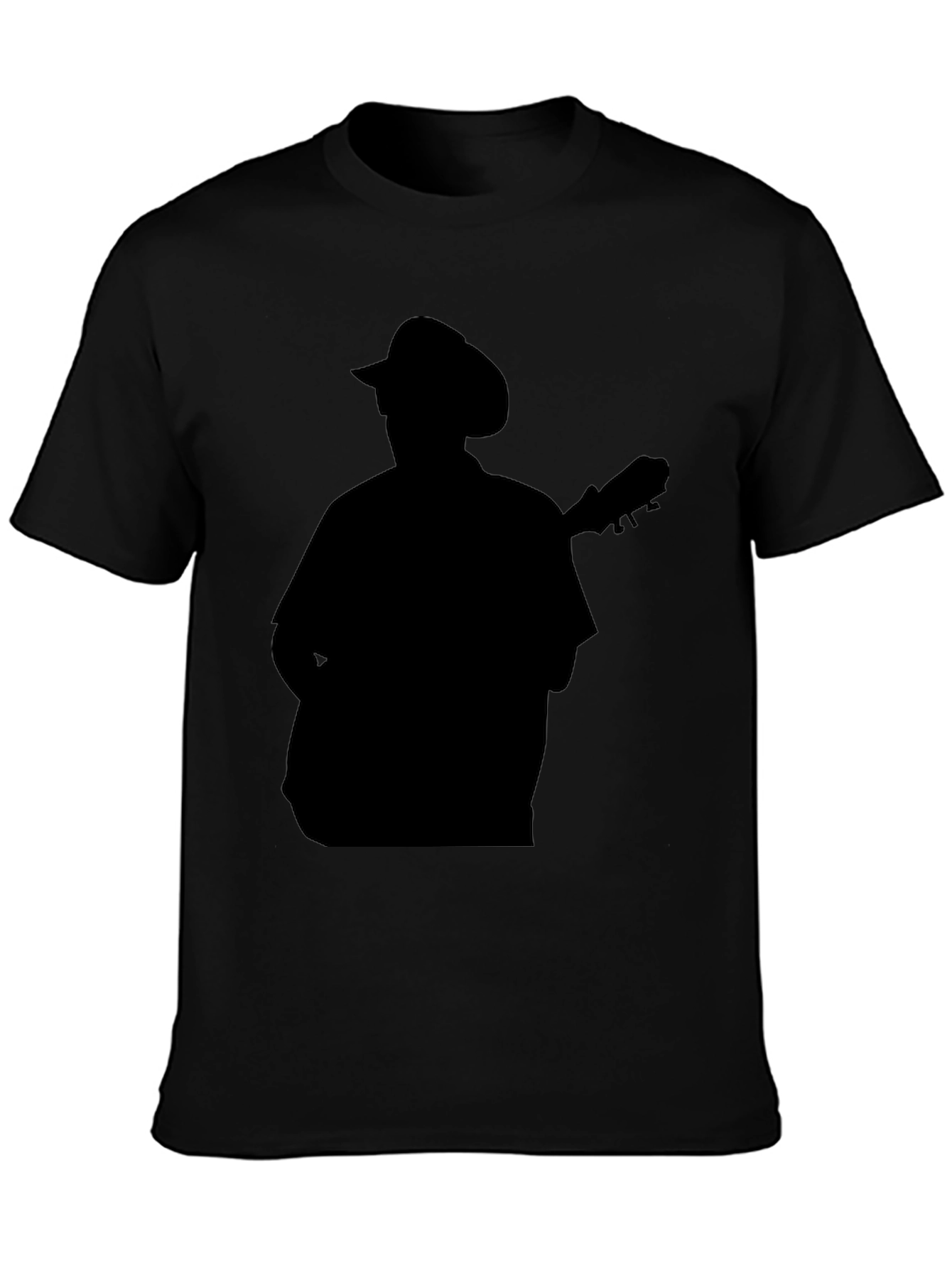 Silhouette Musician Black T-Shirt