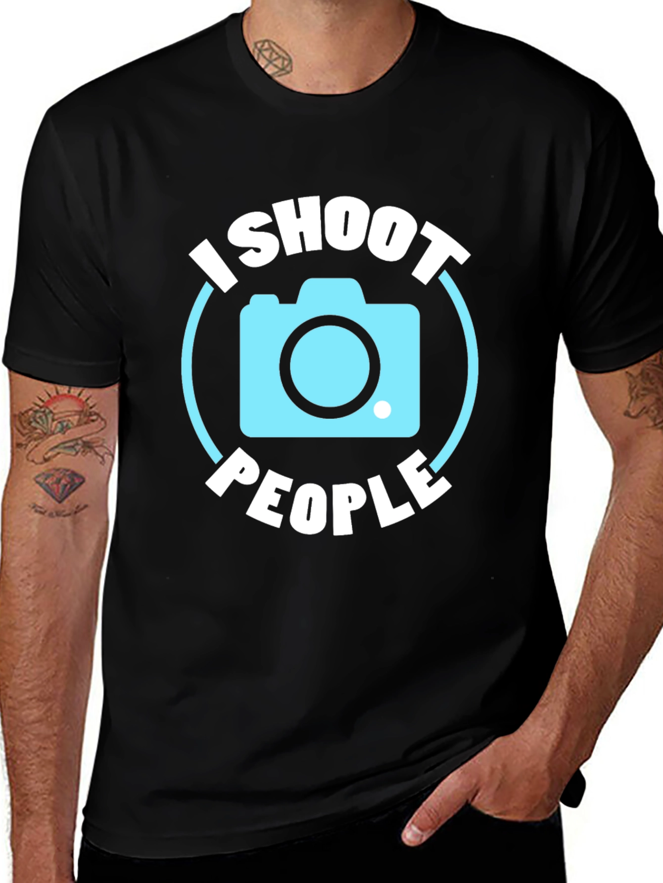 I Shoot People Camera Graphic Tee - Photographer Shirt