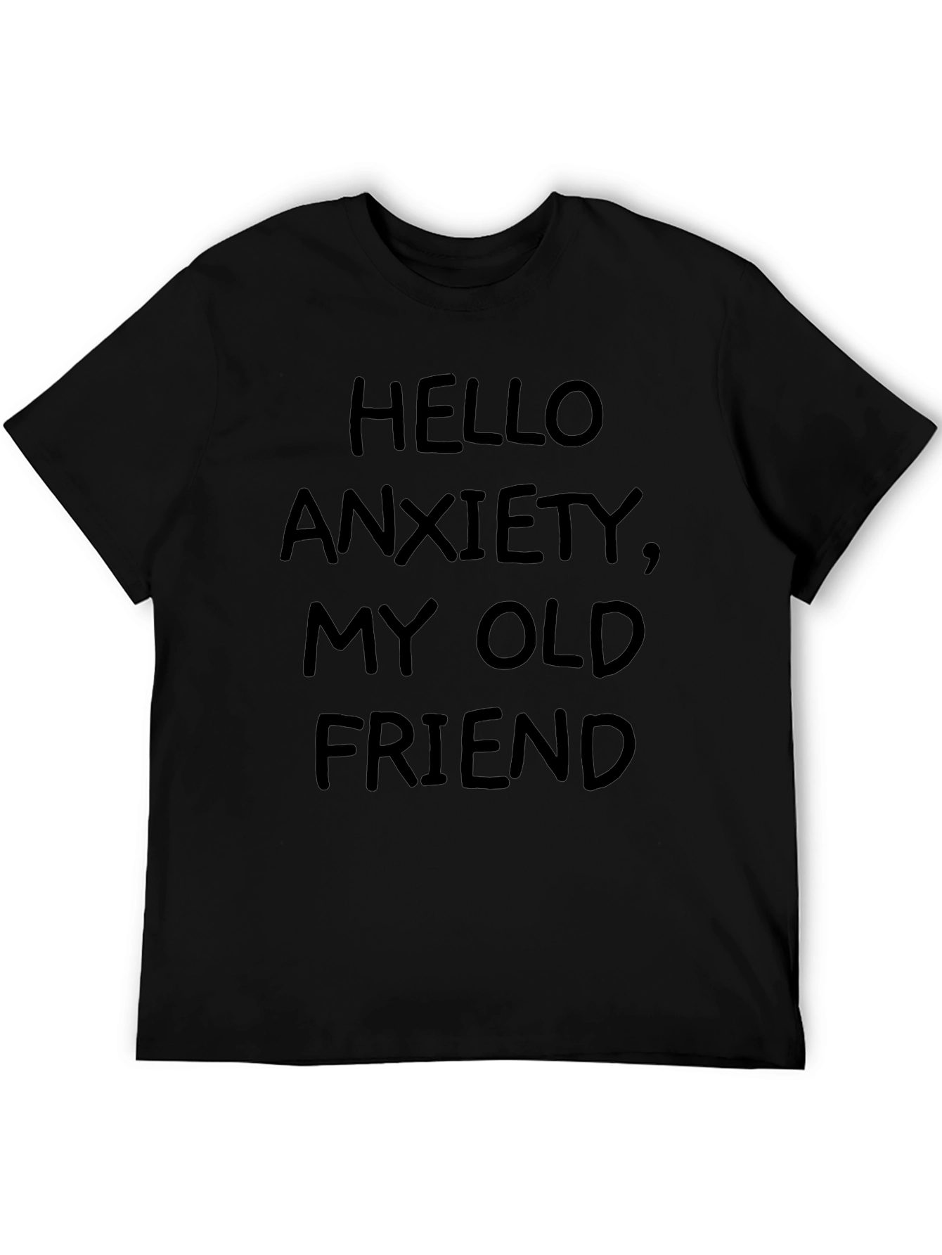 Hello Anxiety T-Shirt - Black Graphic Tee