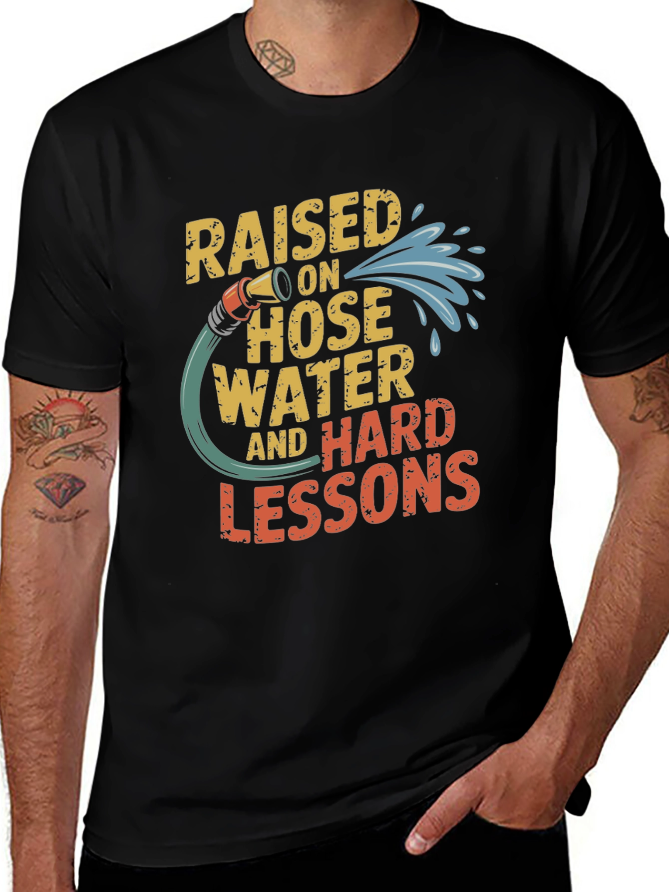 Raised on Hose Water Funny Graphic T-Shirt