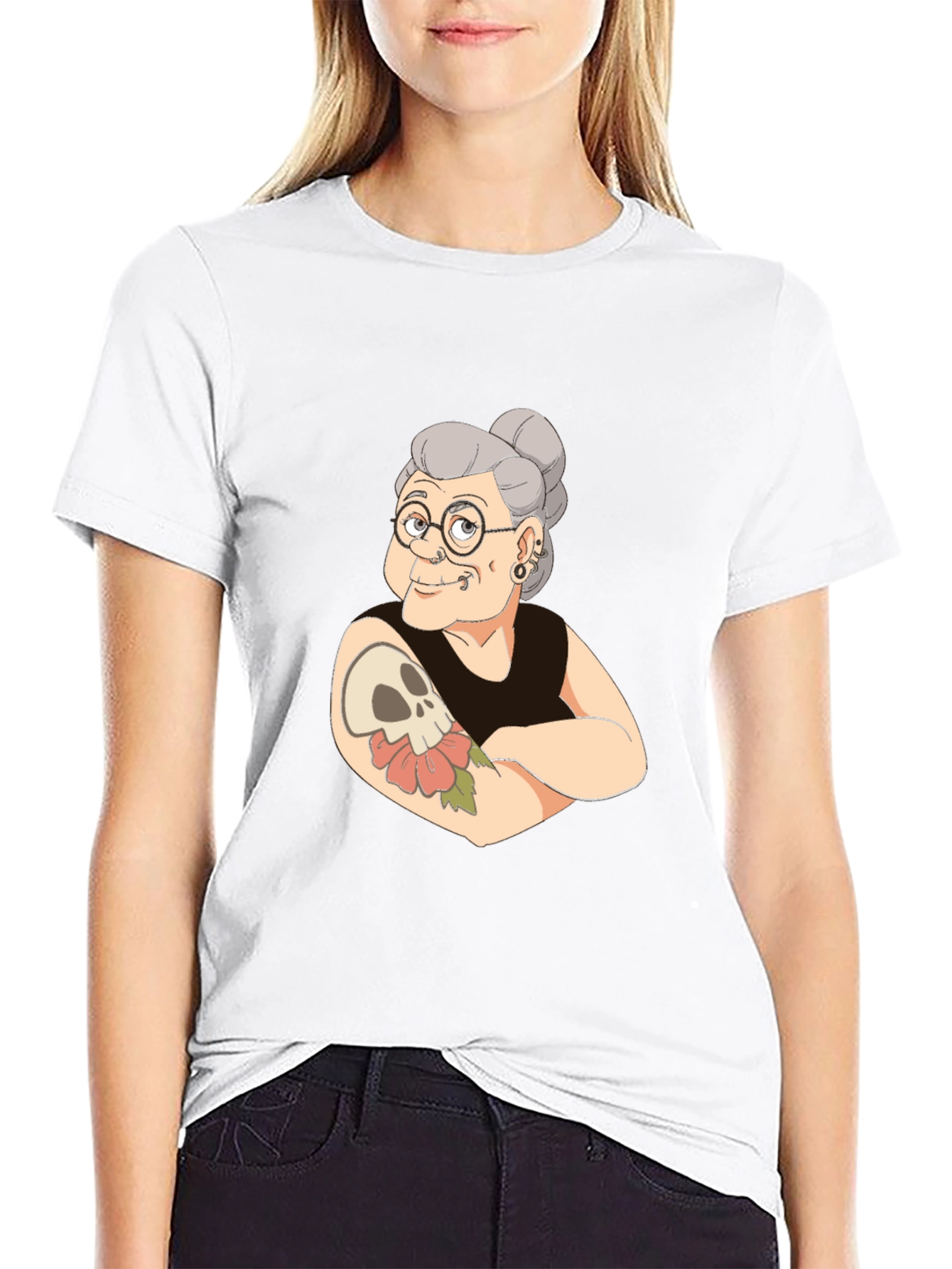 Tattooed Grandma Graphic Tee - Cool & Edgy!